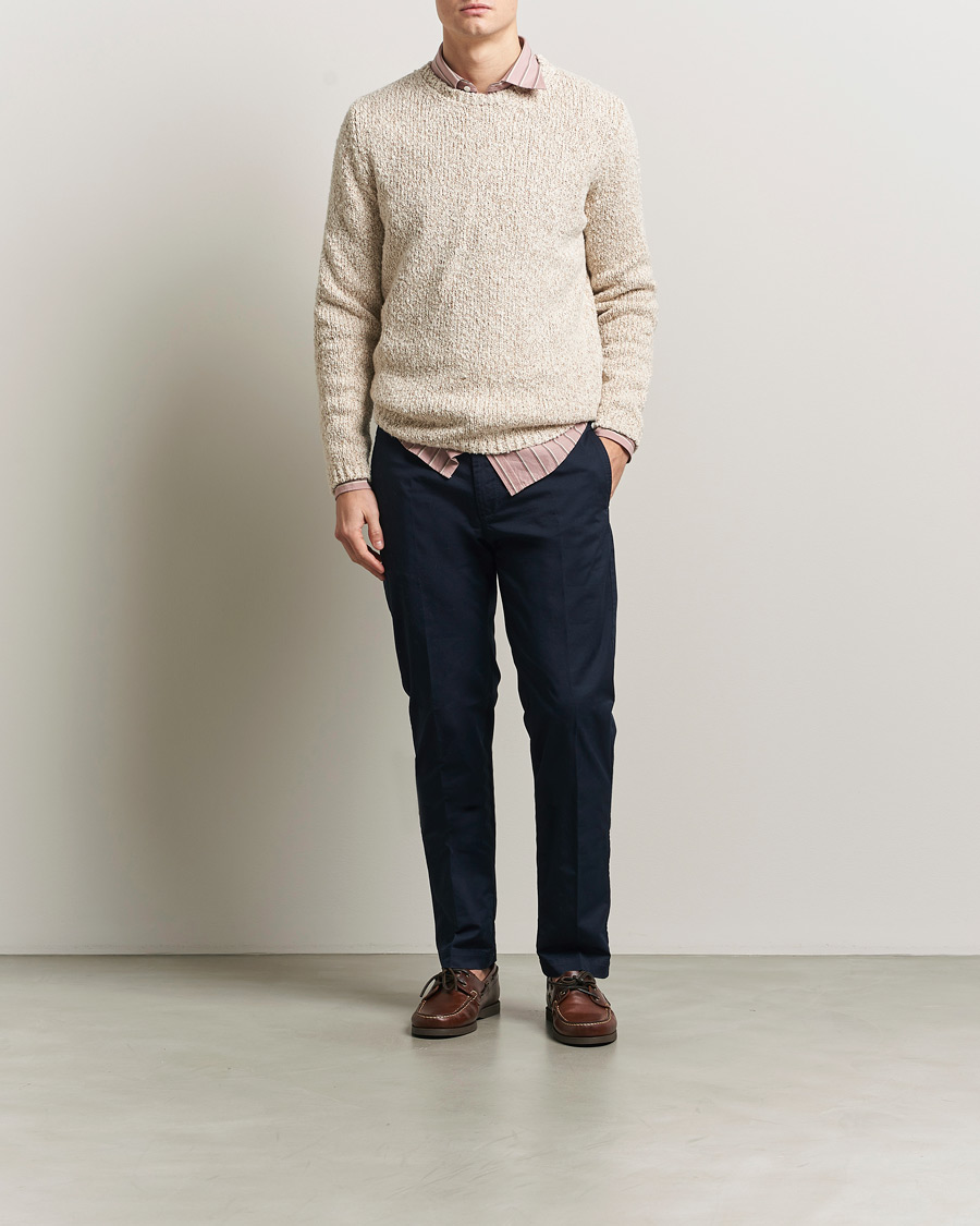 Men | Trousers | Massimo Alba | Winch Cotton Gabardine Trousers Navy