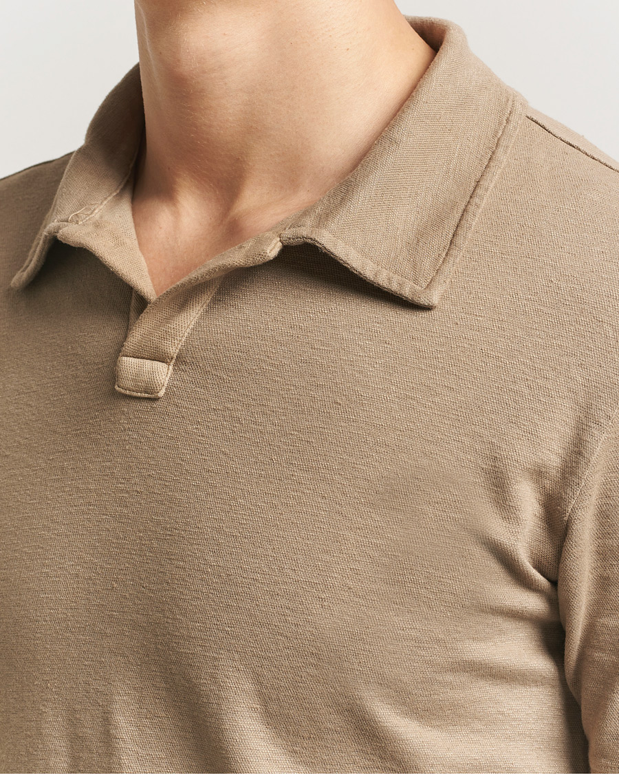 Men | Polo Shirts | Massimo Alba | Aruba Cotton/Linen Polo Camel