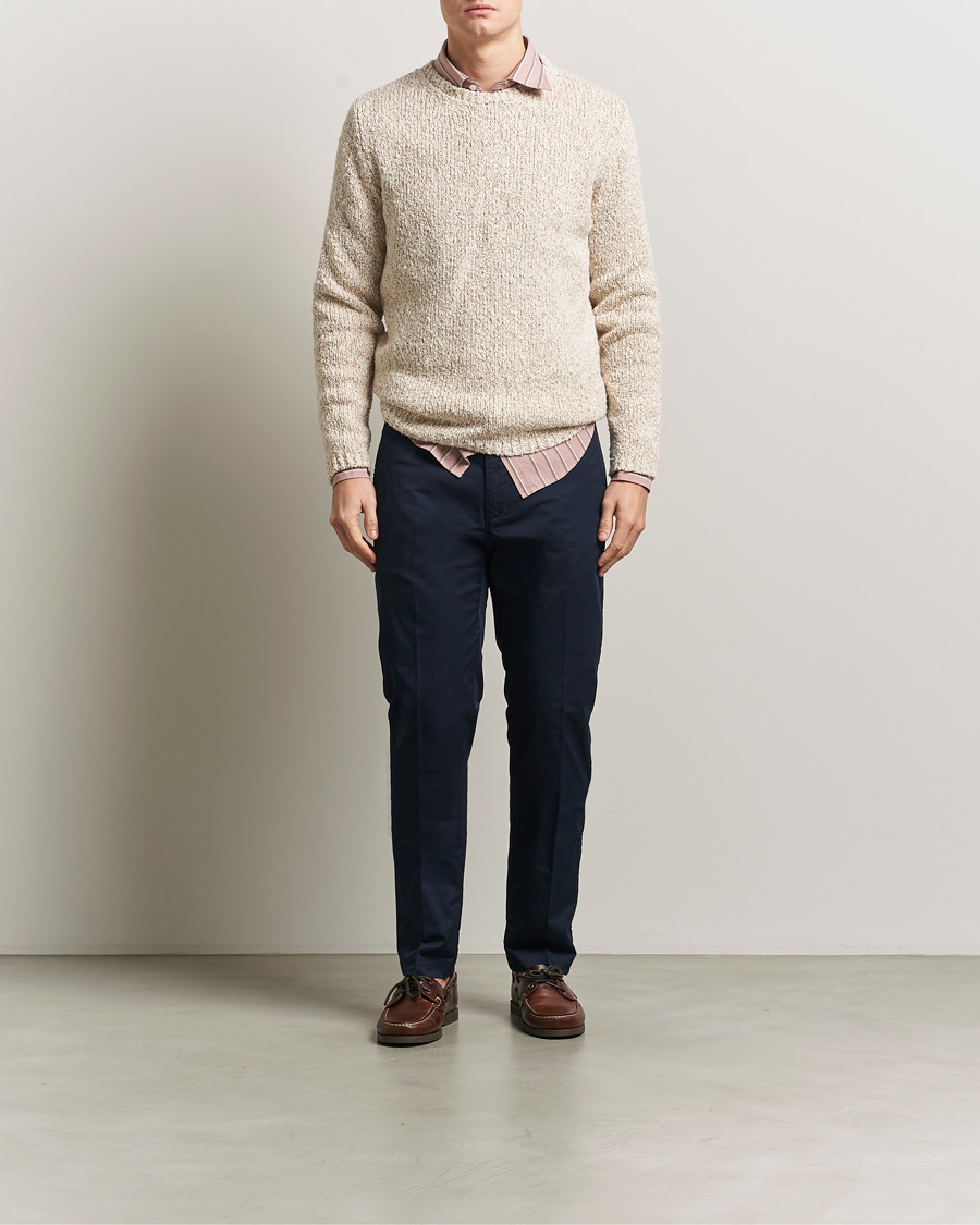 Men | Sweaters & Knitwear | Massimo Alba | Cotton Boucle Sweater Bronze