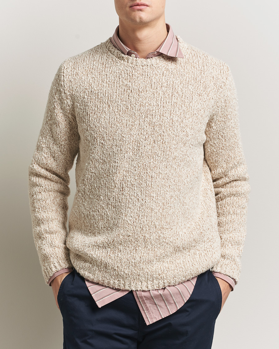 Men | Sweaters & Knitwear | Massimo Alba | Cotton Boucle Sweater Bronze