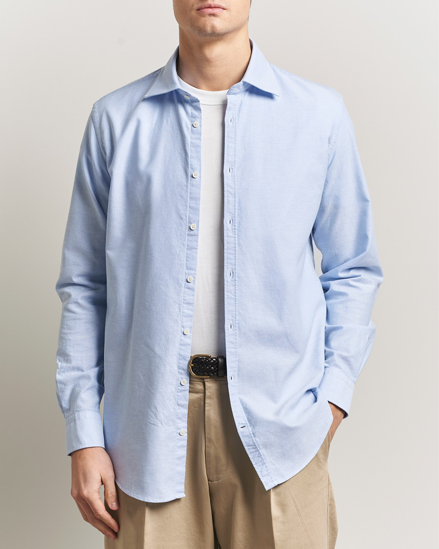 Men | Shirts | Massimo Alba | Genova Oxford Shirt Sky Blue