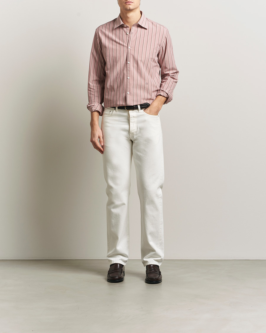 Men | Shirts | Massimo Alba | Genova Striped Shirt Old Rose