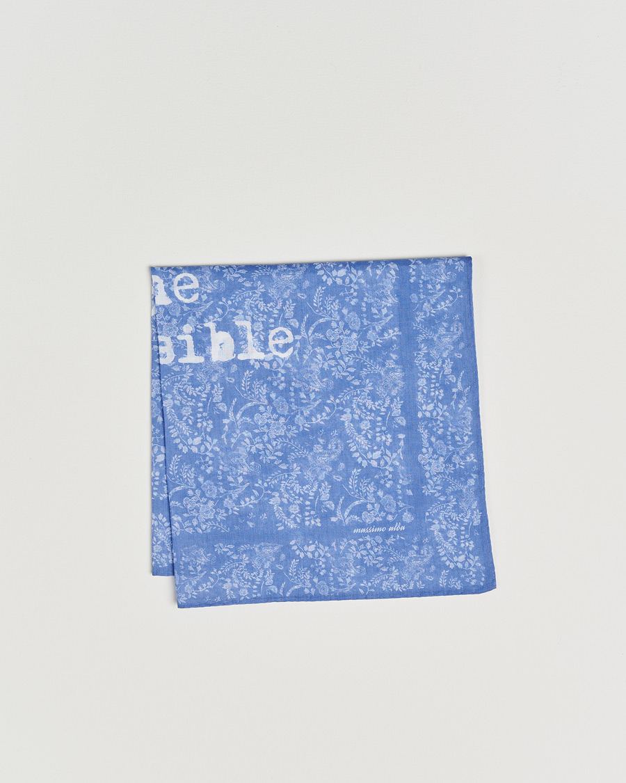 Men | Pocket Squares | Massimo Alba | Printed Cotton Voile Hankerchief Tulip