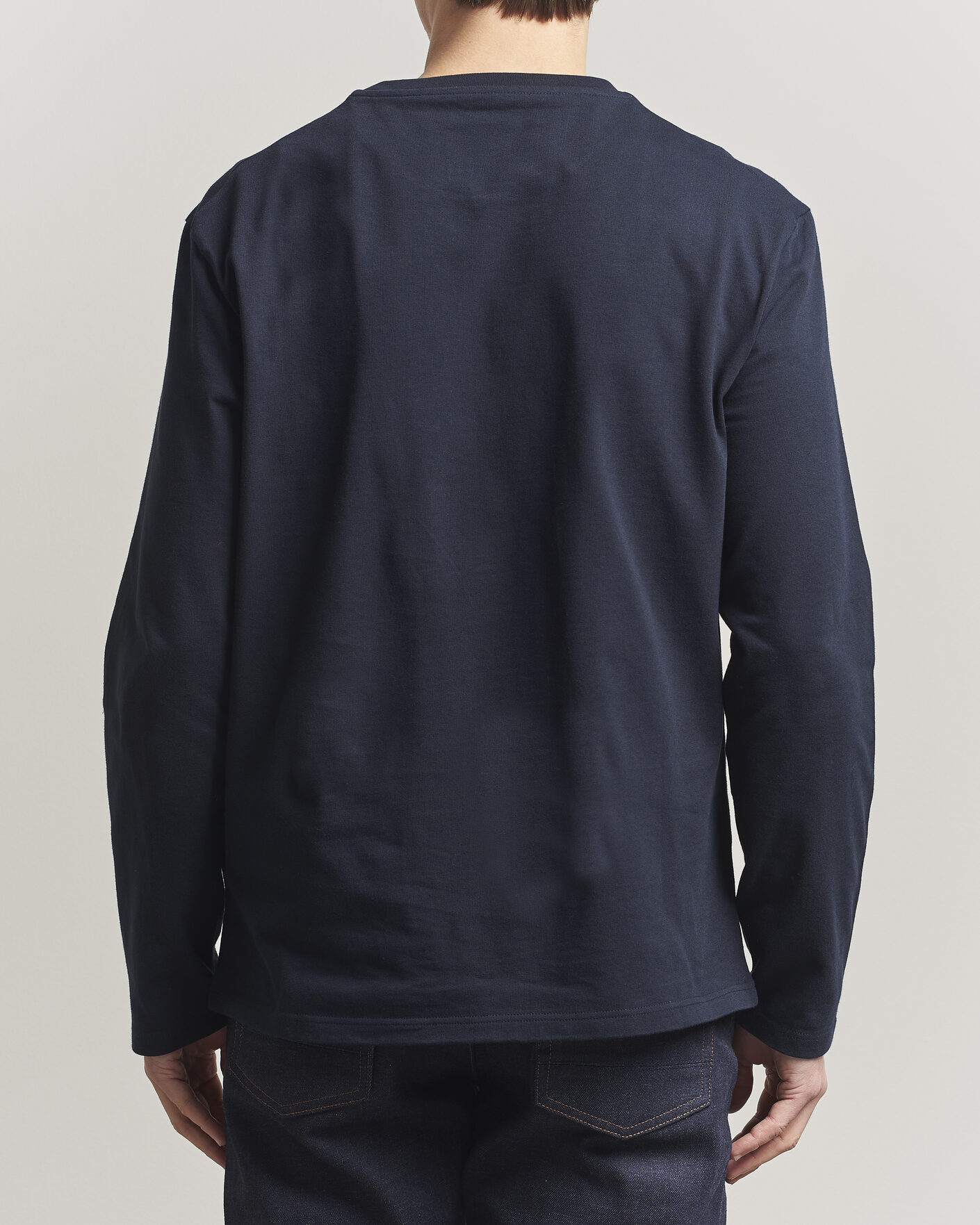 Men | T-Shirts | Jil Sander | Long Sleeve Logo T-Shirt Navy