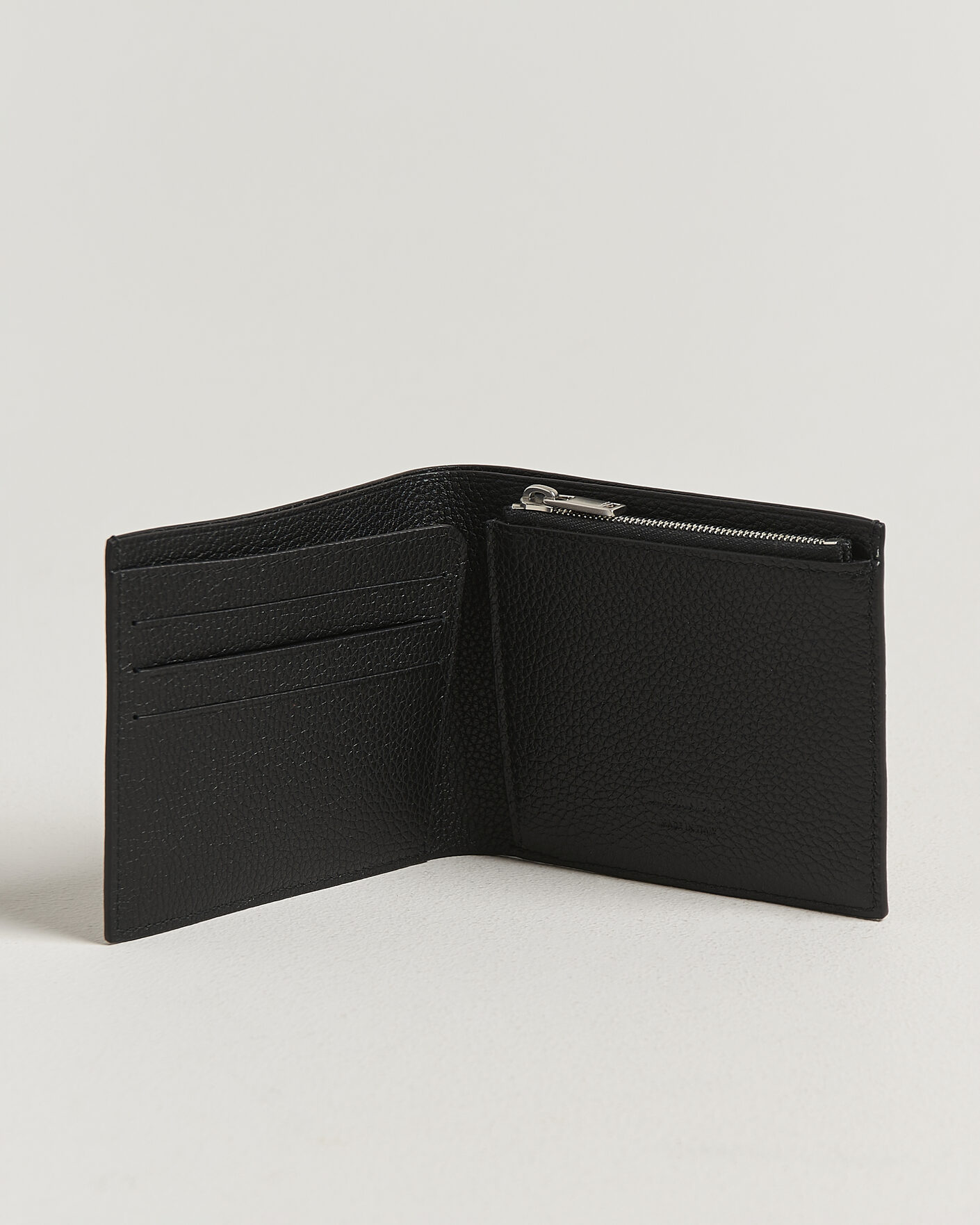 Men | Wallets | Jil Sander | Grain Leather Zip Wallet Black
