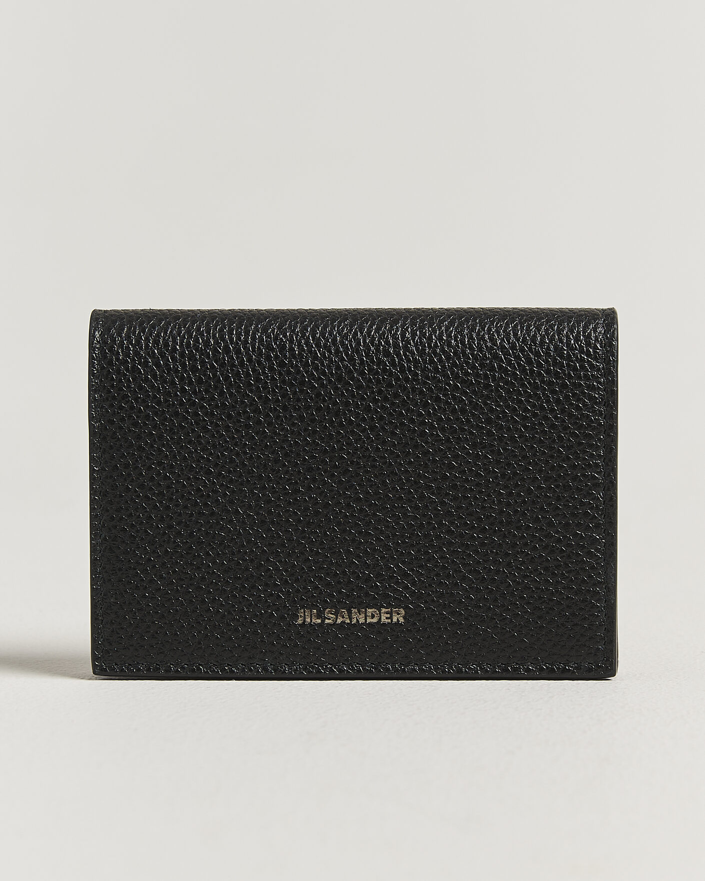 Men | Wallets | Jil Sander | Grain Leather Card Holder Black