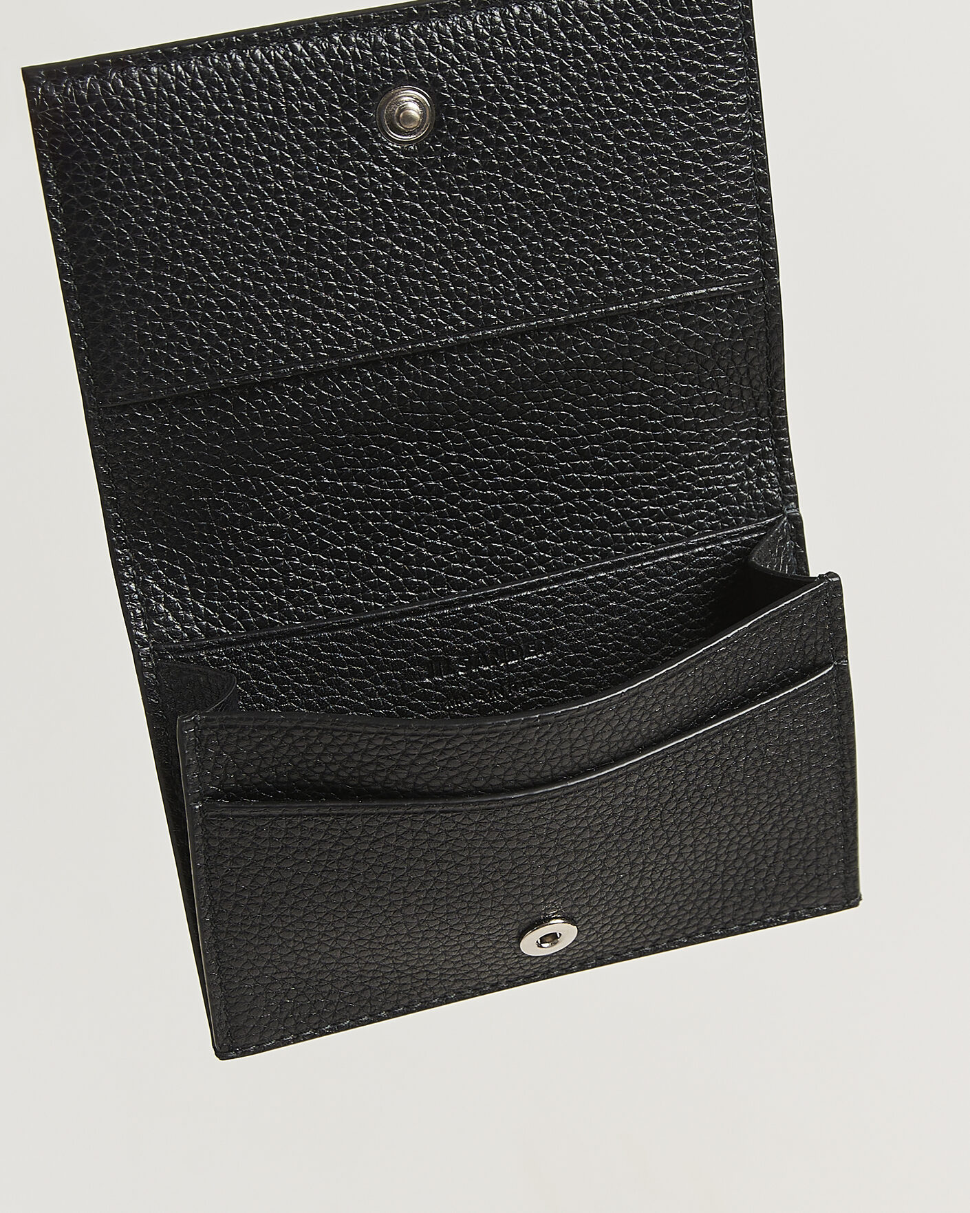 Men | Wallets | Jil Sander | Grain Leather Card Holder Black