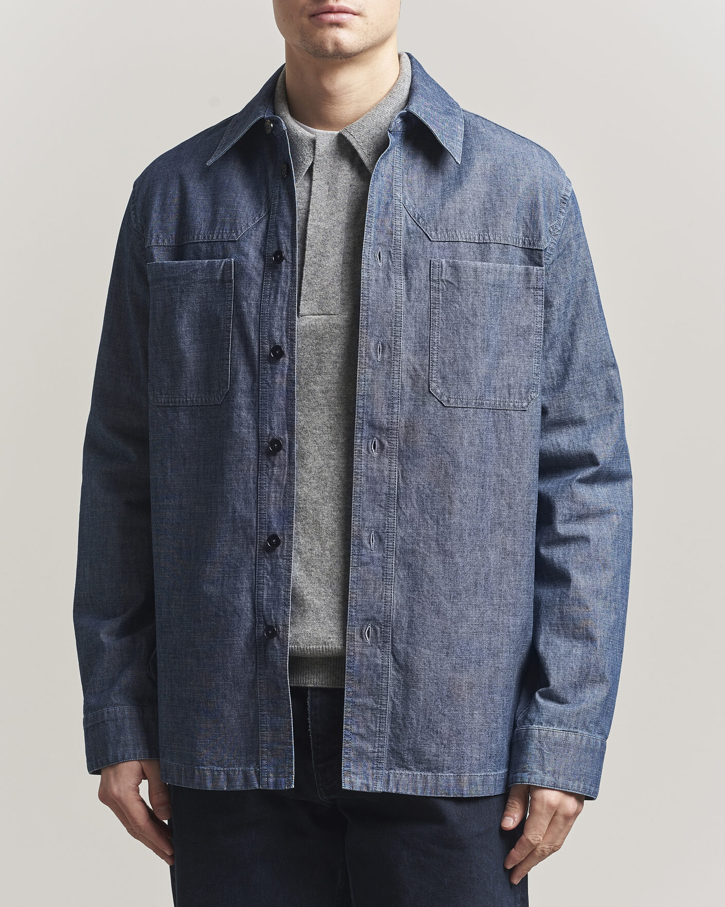 Men | Shirts | Jil Sander | Denim Overshirt Indigo Blue