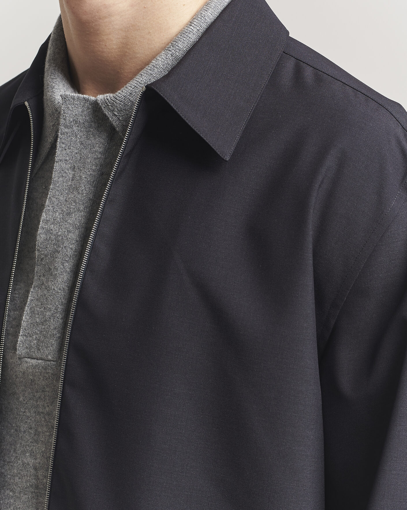 Men | Shirts | Jil Sander | Zip Shirt Blouson Navy