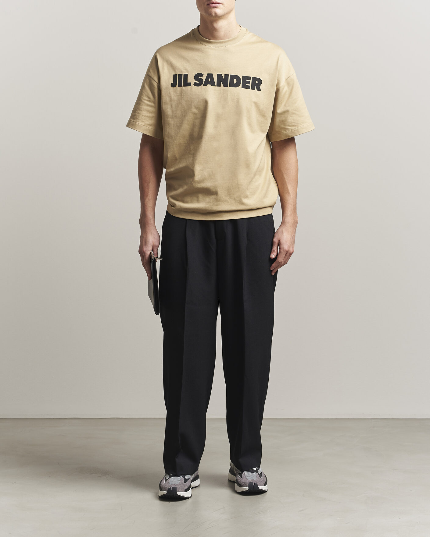 Men | T-Shirts | Jil Sander | Short Sleeve Logo T-Shirt Khaki