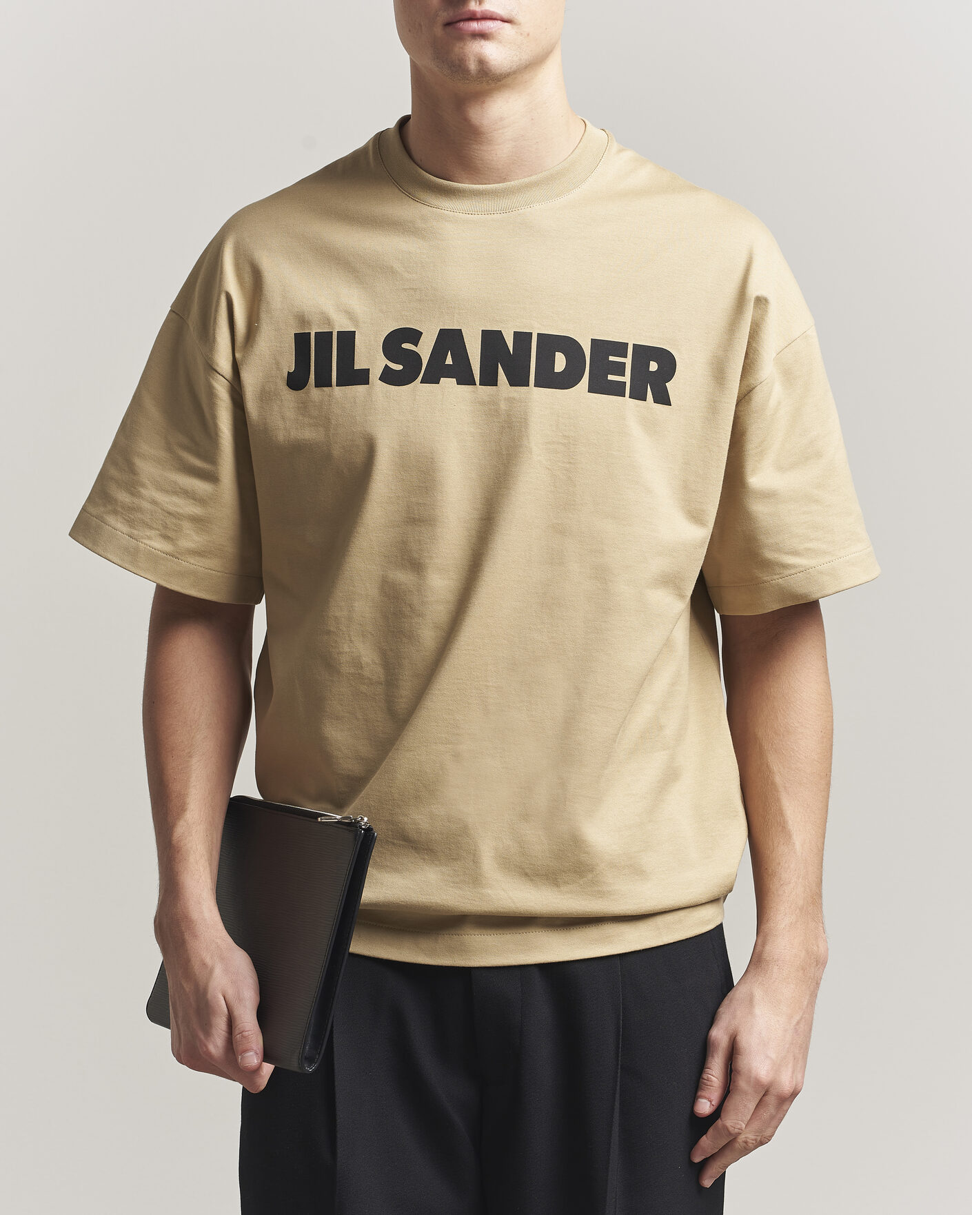 Men | T-Shirts | Jil Sander | Short Sleeve Logo T-Shirt  Khaki