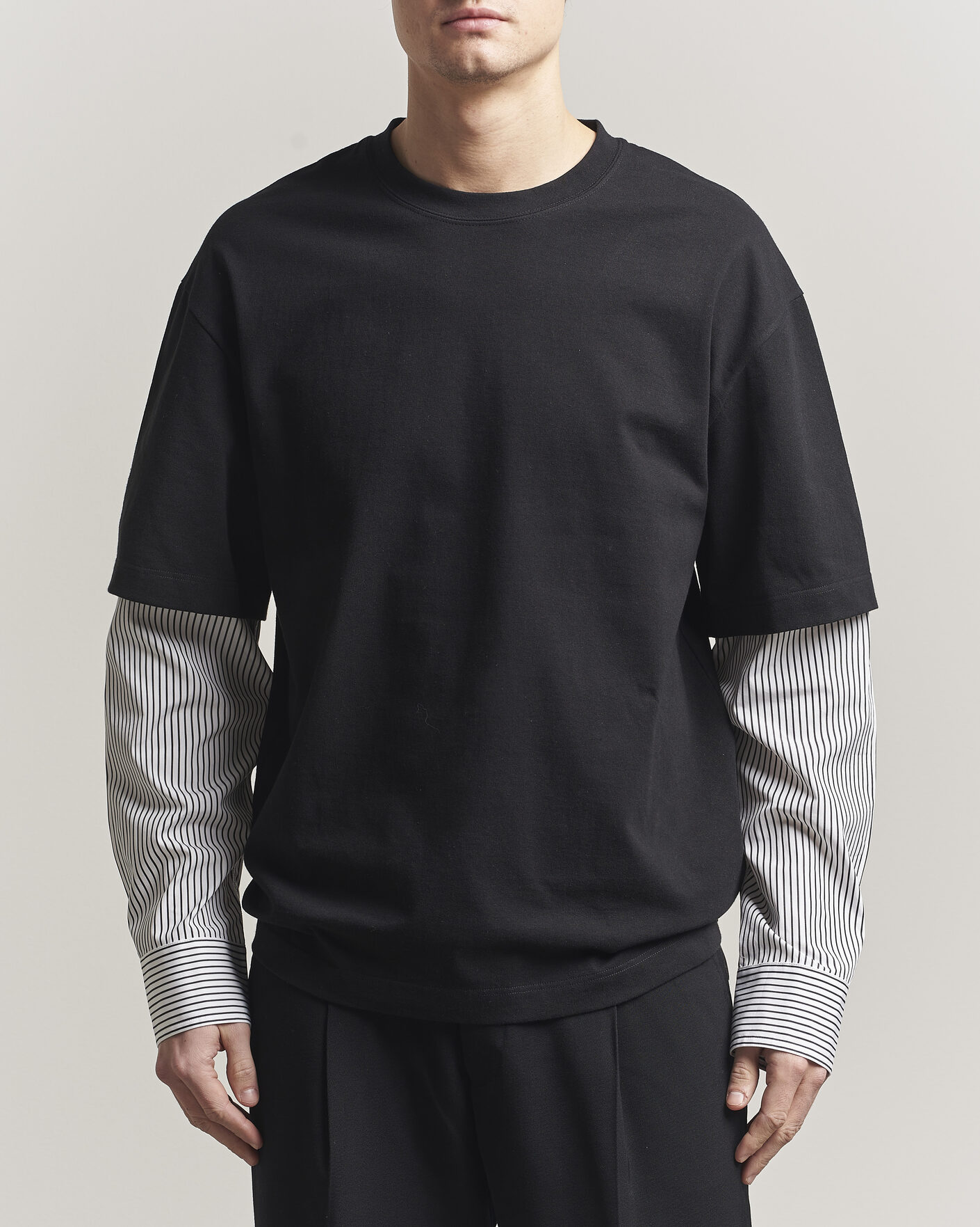 Jil Sander Long Sleeve T-Shirt Black at CareOfCarl.com