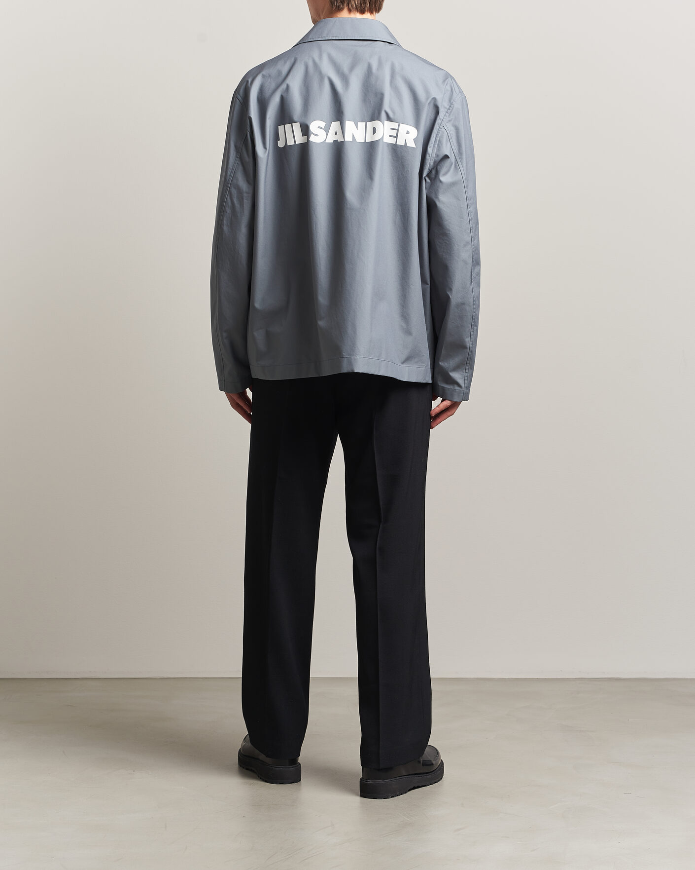Men | Coats & Jackets | Jil Sander | Back Logo Bomber Jacket Grey