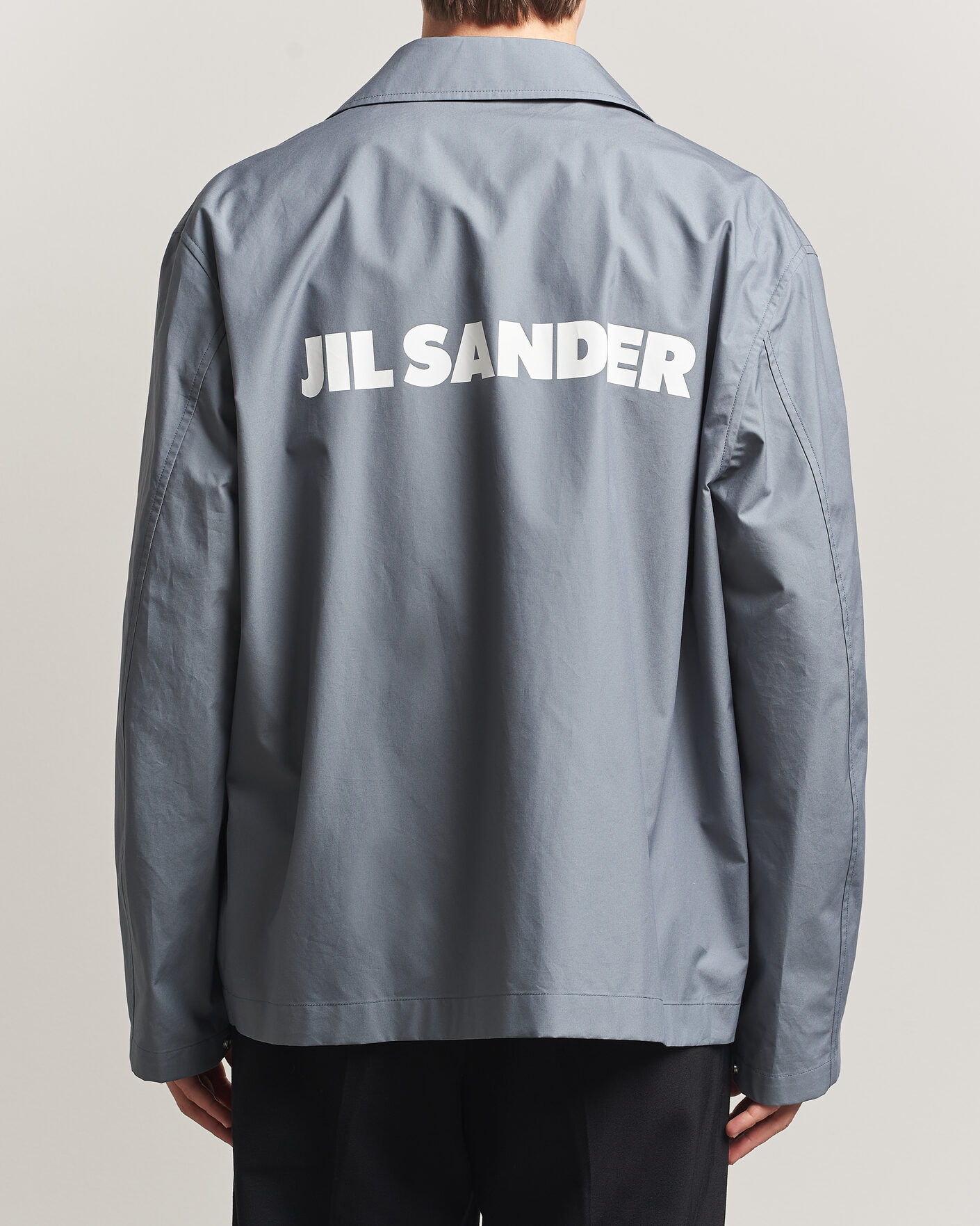 Men | Coats & Jackets | Jil Sander | Back Logo Bomber Jacket Grey