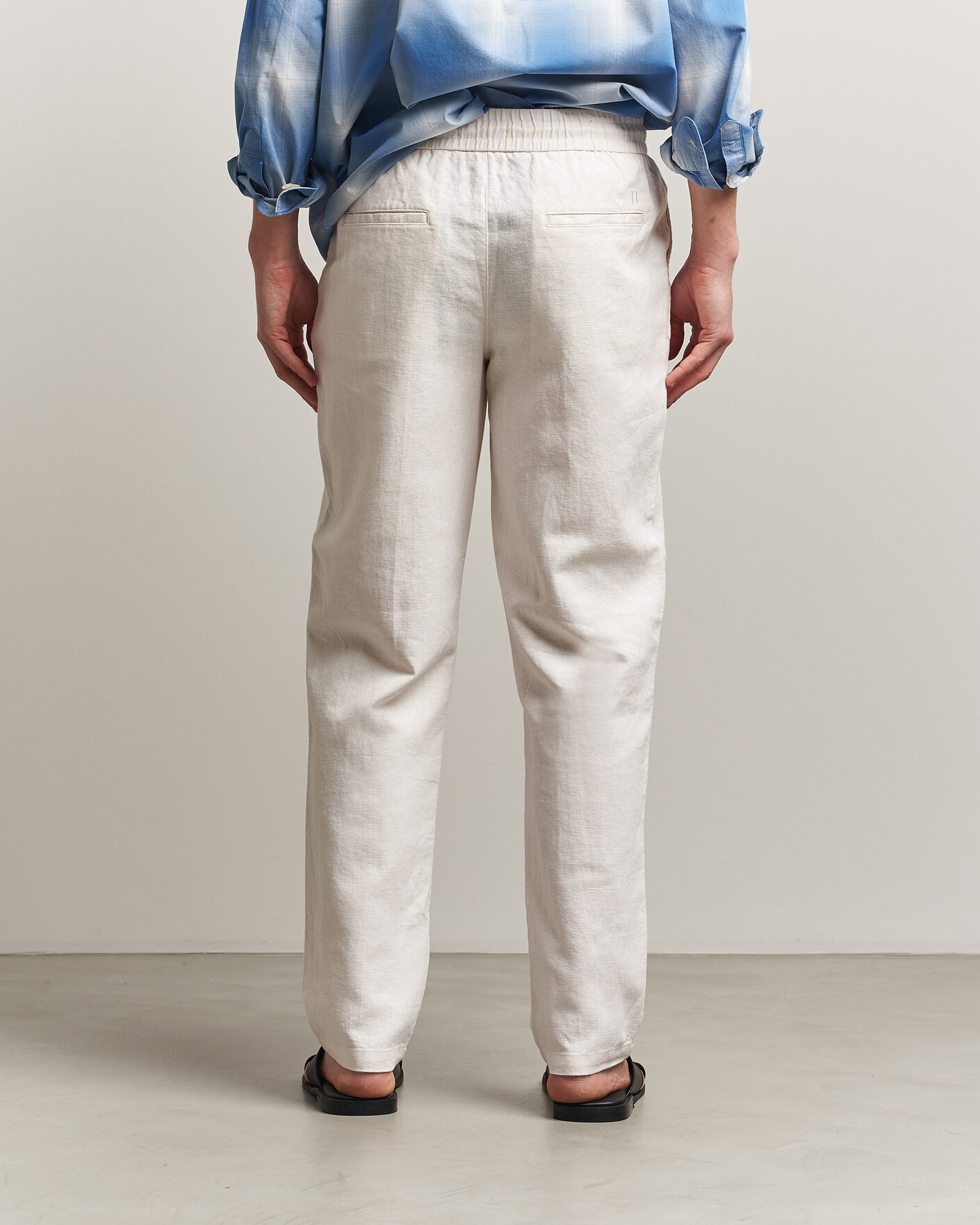 Men | Trousers | LES DEUX | Patrick Heavy Linen/Cotton Pants Eggnog White