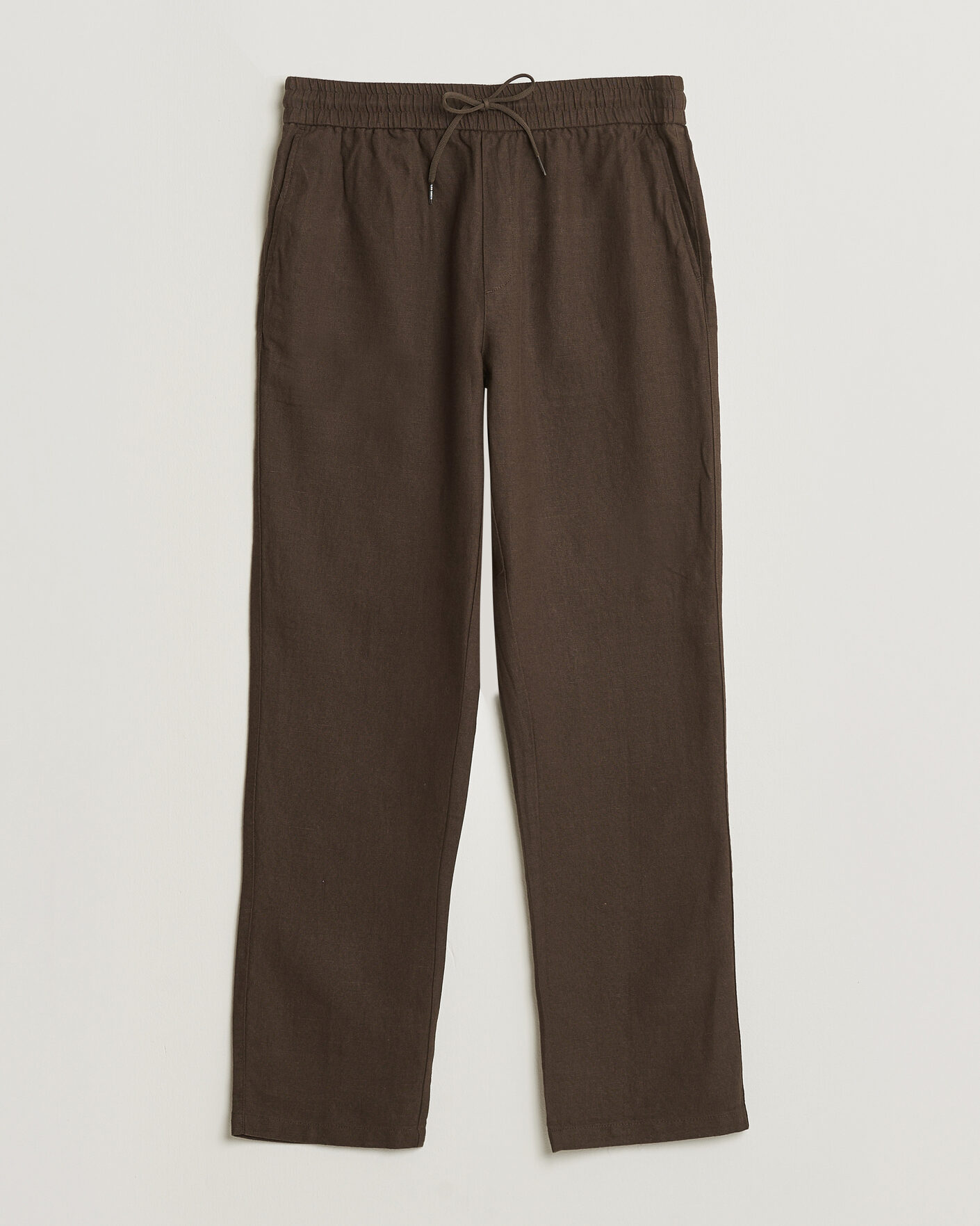Men | Trousers | LES DEUX | Patrick Heavy Linen/Cotton Pants Brown