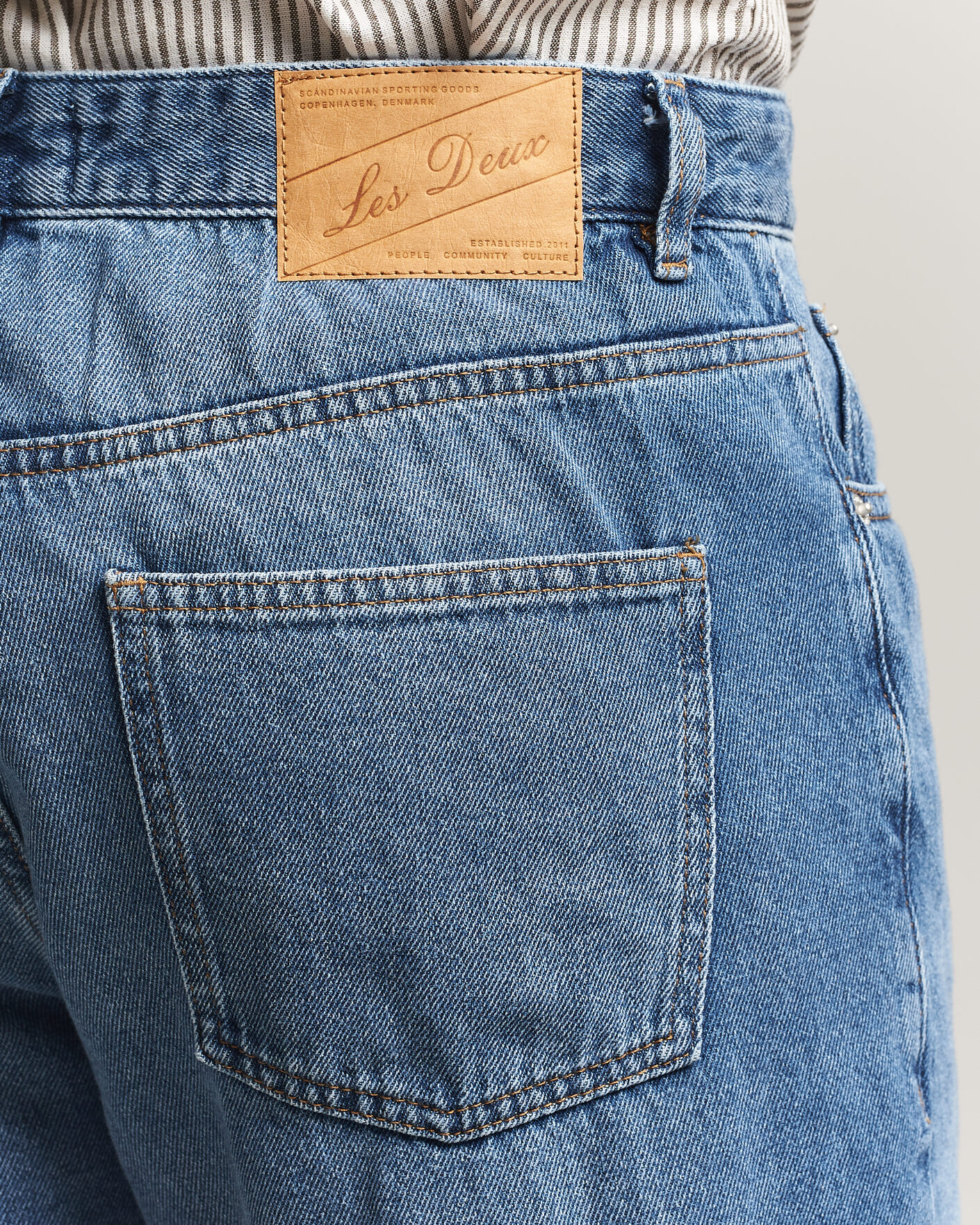 Men | Jeans | LES DEUX | Ryder Washed Jeans Medium Indigo Blue