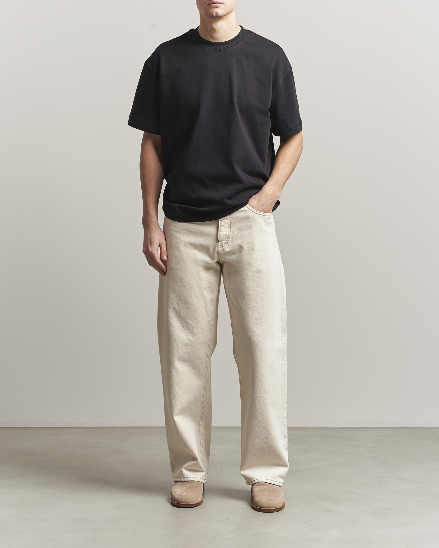 Men | T-Shirts | LES DEUX | Carl Heavyweight T-Shirt Black