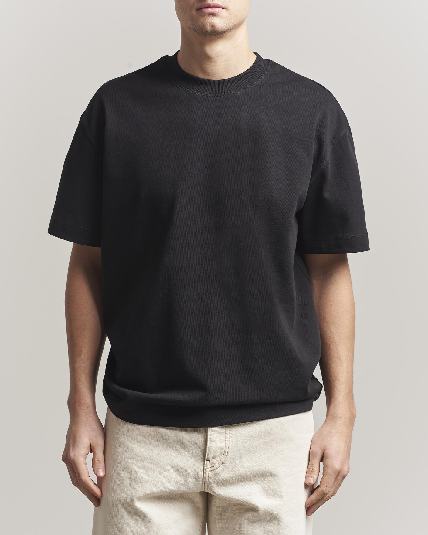 Men | T-Shirts | LES DEUX | Carl Heavyweight T-Shirt Black
