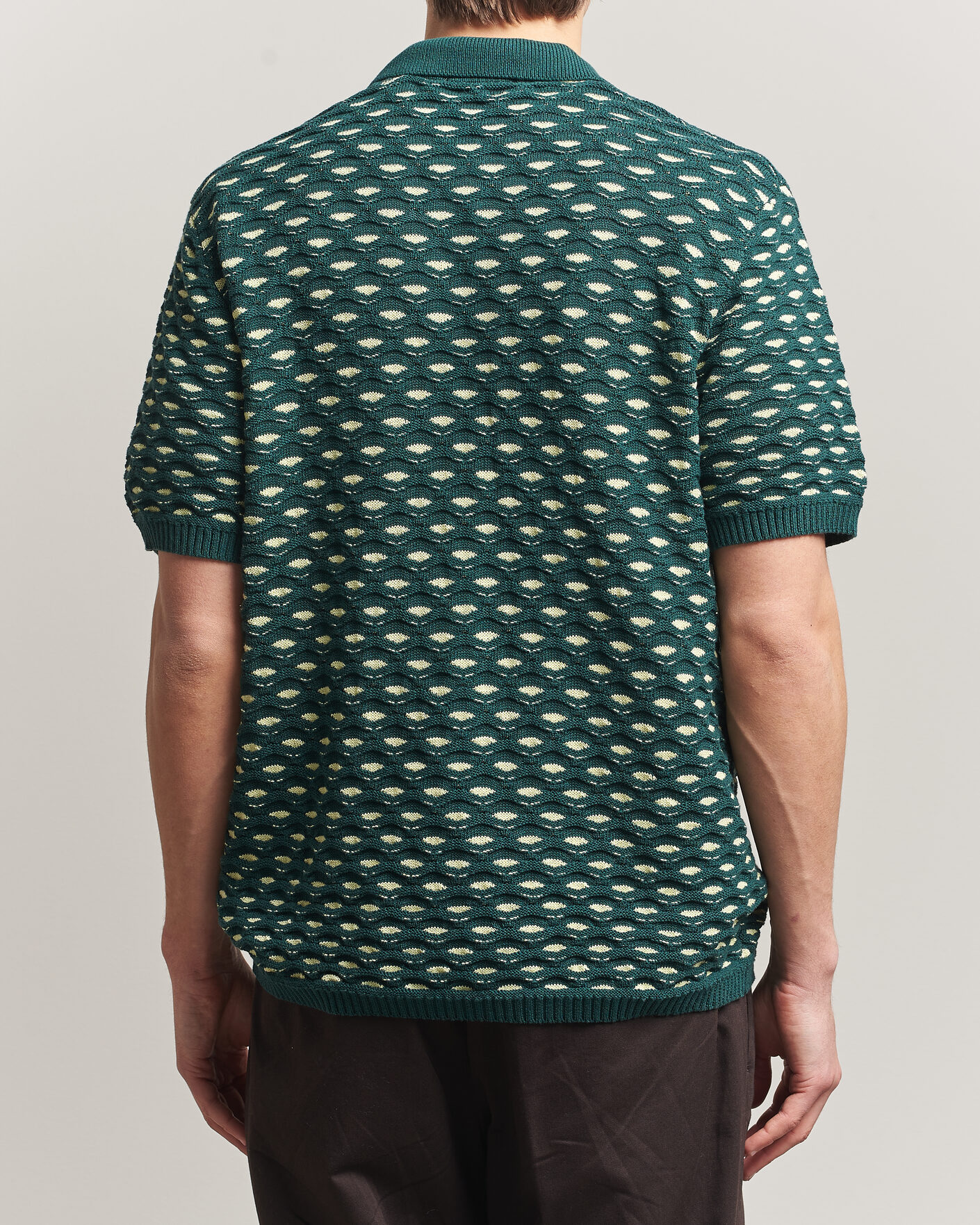 Men | Polo Shirts | LES DEUX | Esmay Shell Knitted Polo Sea Moss Green
