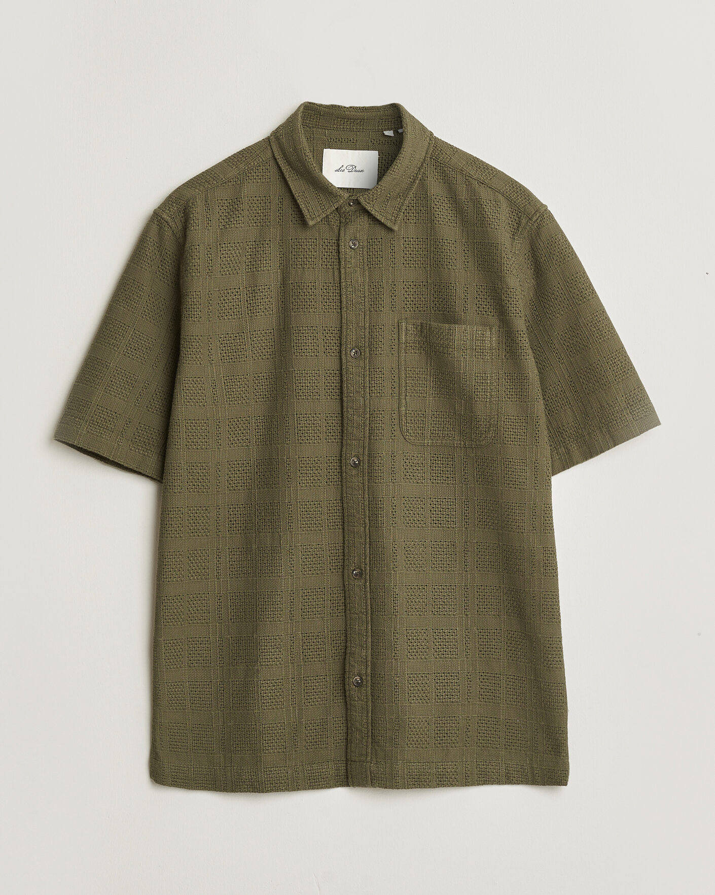 Men | Shirts | LES DEUX | Charlie Short Sleeve Shirt Olive Night