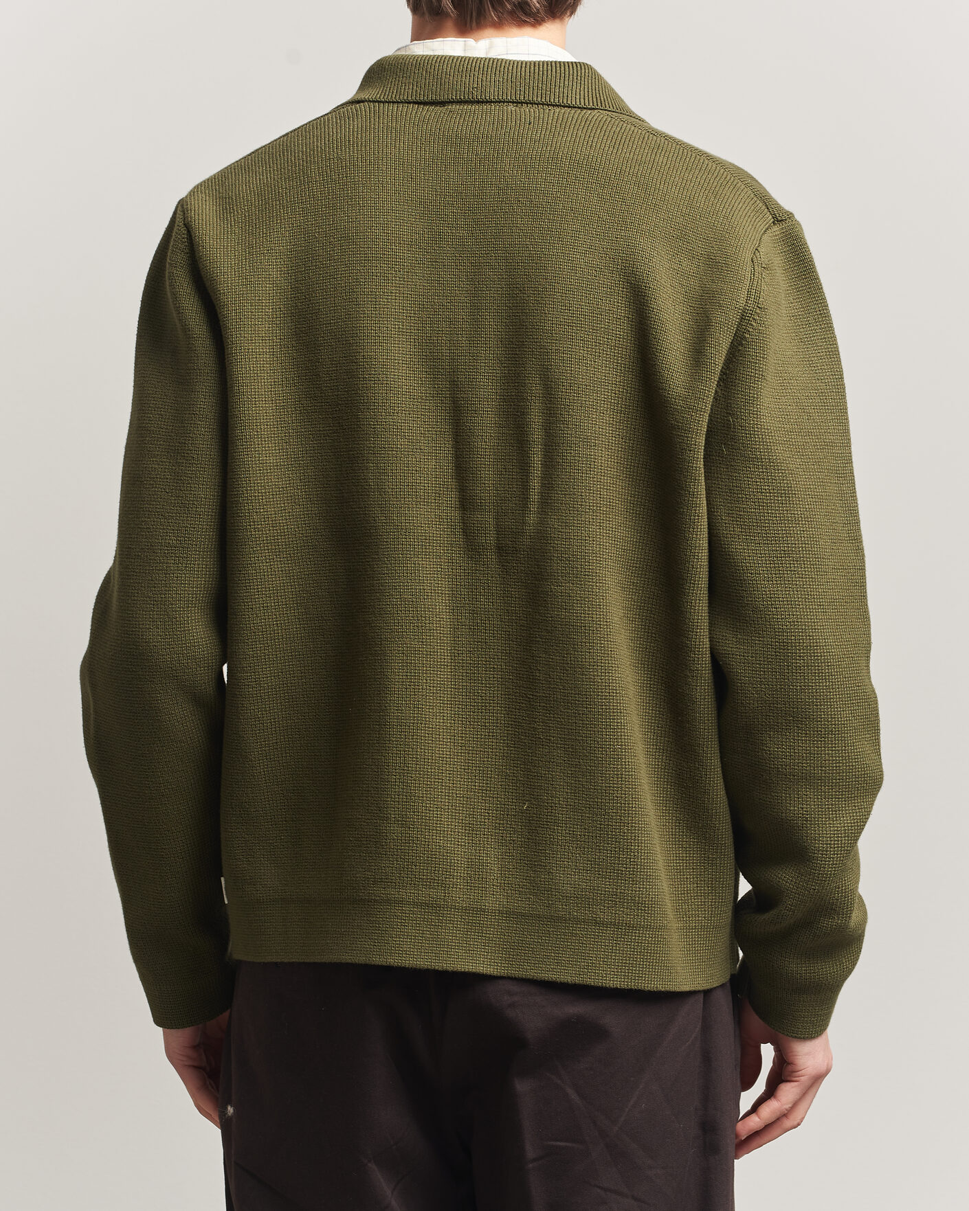 Men | Sweaters & Knitwear | LES DEUX | Fisher Cotton Milano Zip Olive Night