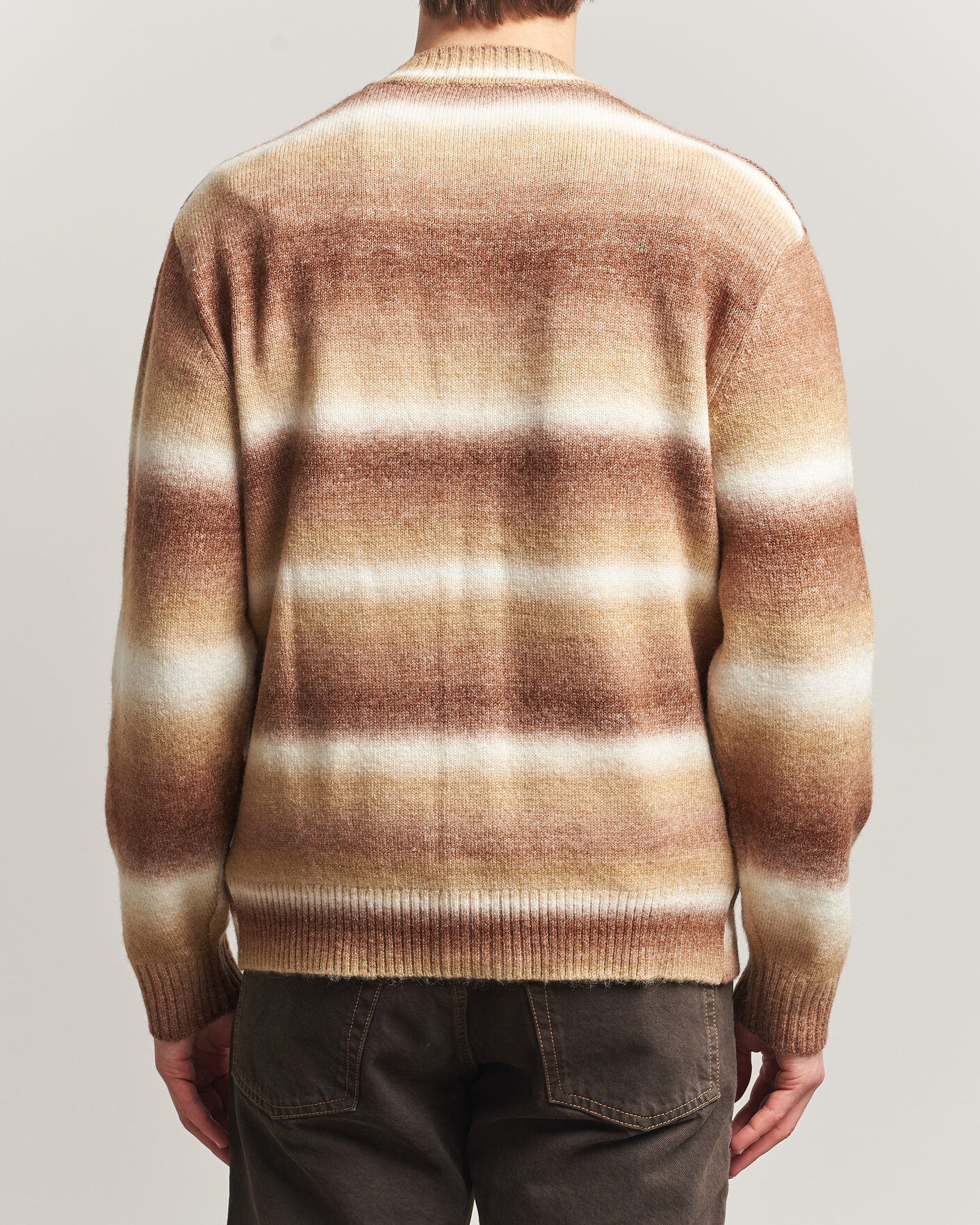 Men | Sweaters & Knitwear | LES DEUX | Boston Gradient Knitted Cardigan Teak Brown