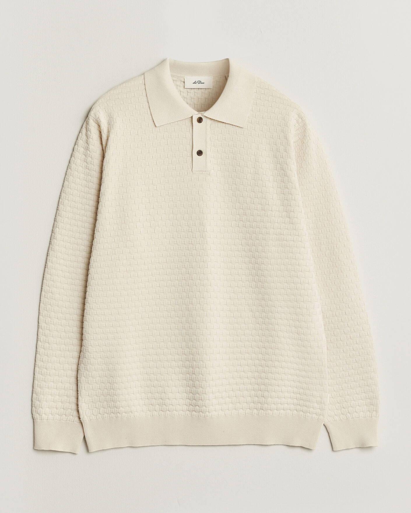 Men | Sweaters & Knitwear | LES DEUX | Billy Weave Knitted Polo Light Ivory
