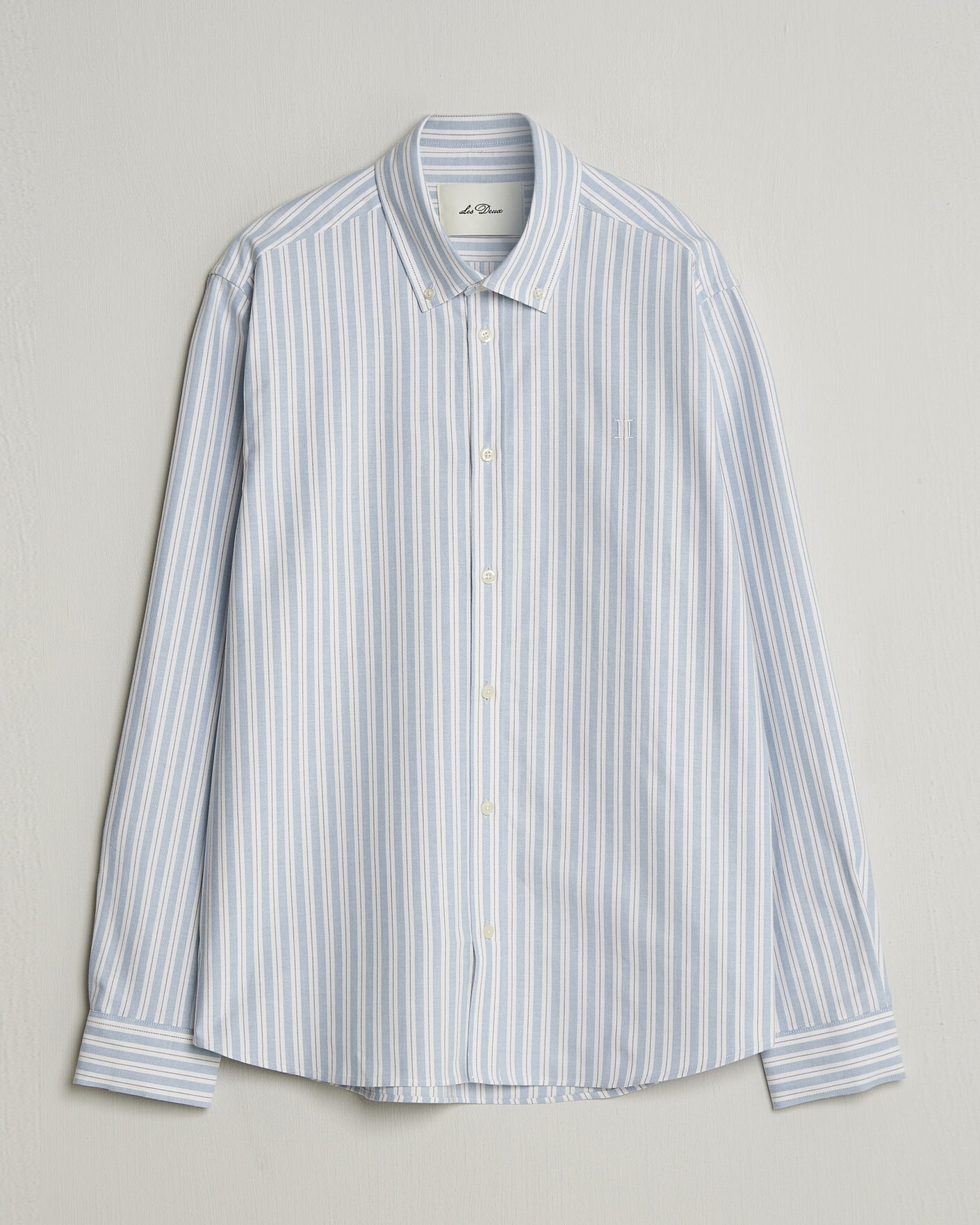 Men | Shirts | LES DEUX | Konrad Striped Oxford Shirt Allure Blue