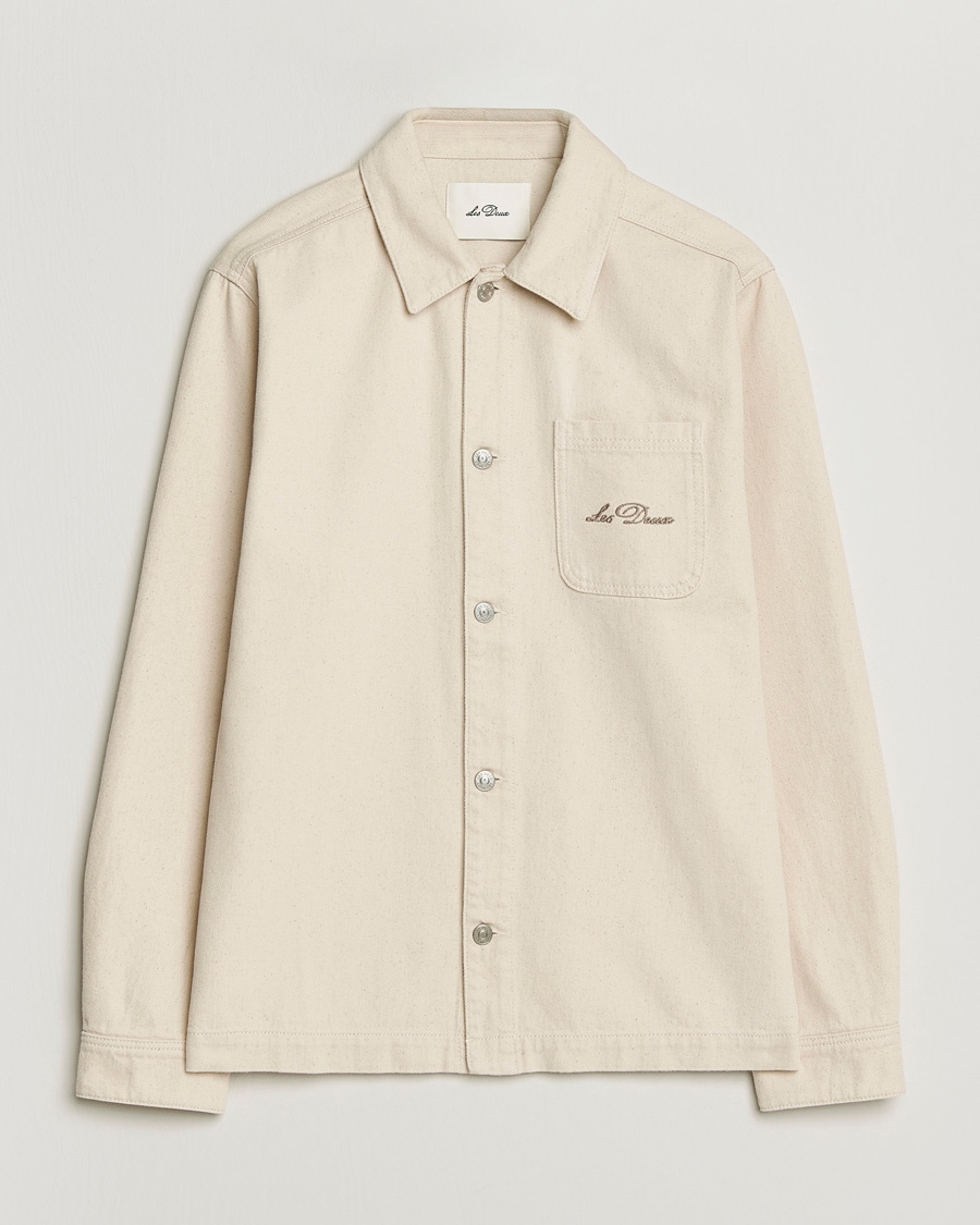 Men | Shirts | LES DEUX | Layton Faience Twill Overshirt Ivory