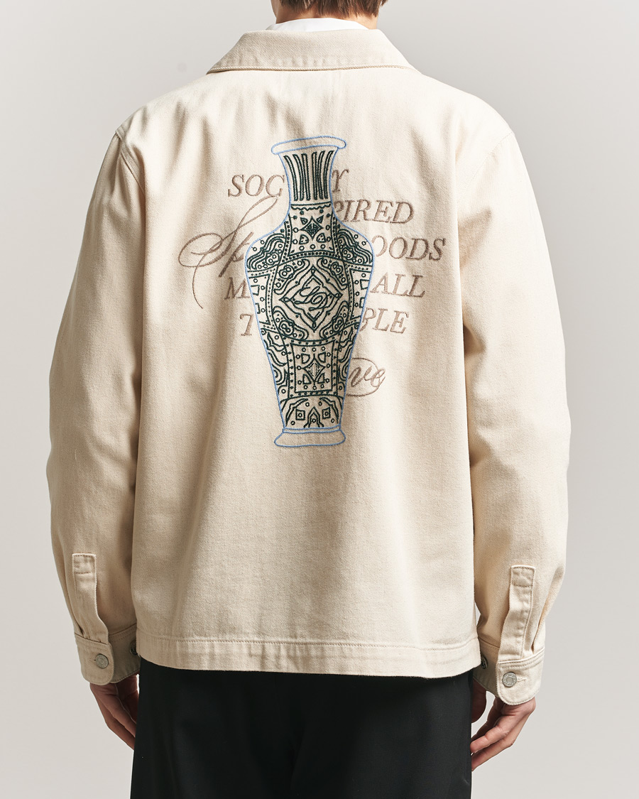 Men | Shirts | LES DEUX | Layton Faience Twill Overshirt Ivory