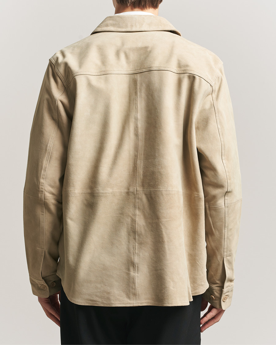 Men | Shirts | LES DEUX | Bertram Suede Overshirt Light Sand