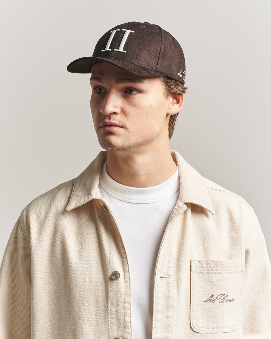 Men | Hats & Caps | LES DEUX | Encore Suede Baseball Cap Coffee Brown