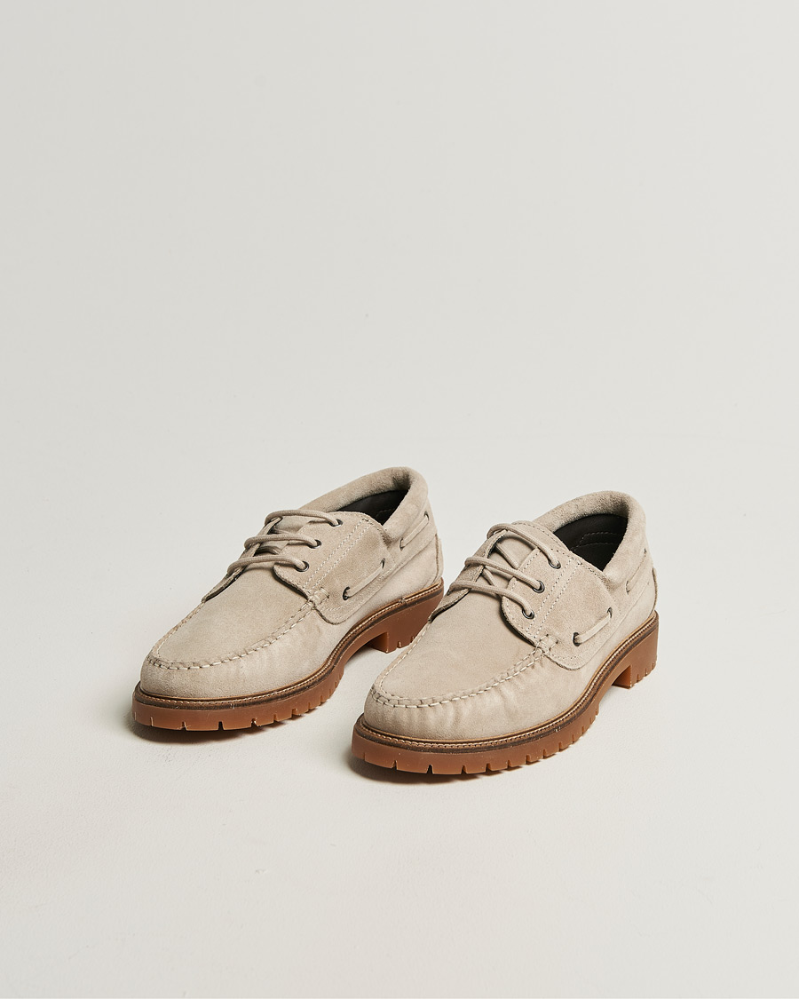 Men | Sneakers | LES DEUX | Taylor Suede Boat Shoe Light Sand