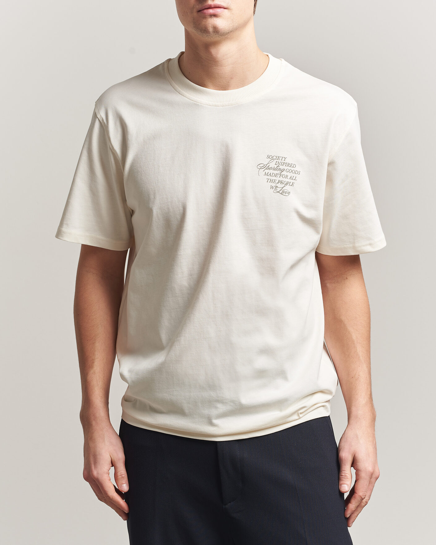 Men | T-Shirts | LES DEUX | Ben Faience T-Shirt Eggnog White