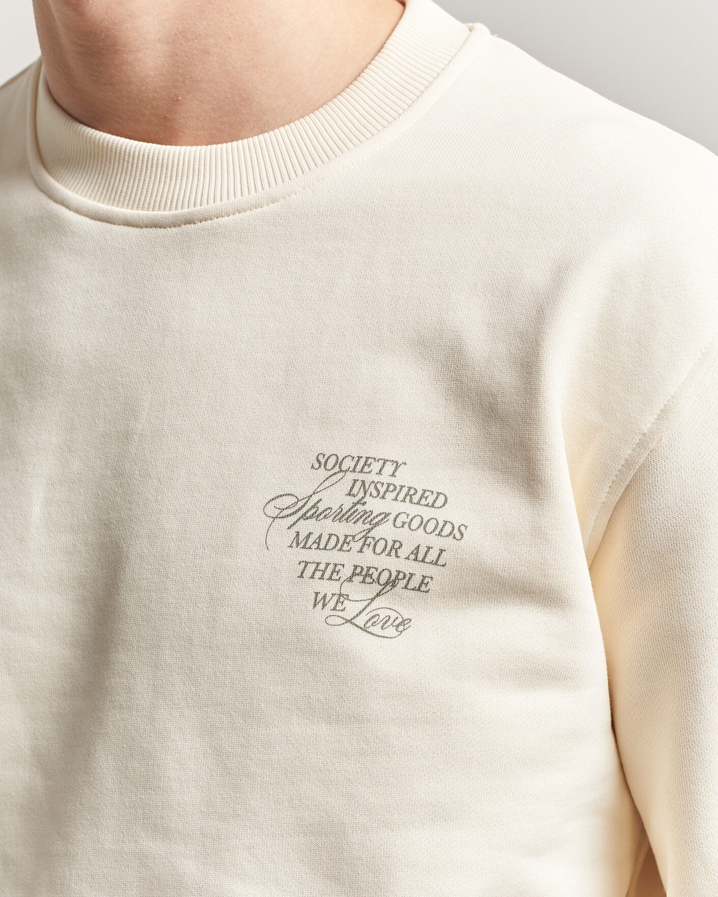 Men | Sweaters & Knitwear | LES DEUX | Ben Faience Sweatshirt Eggnog White
