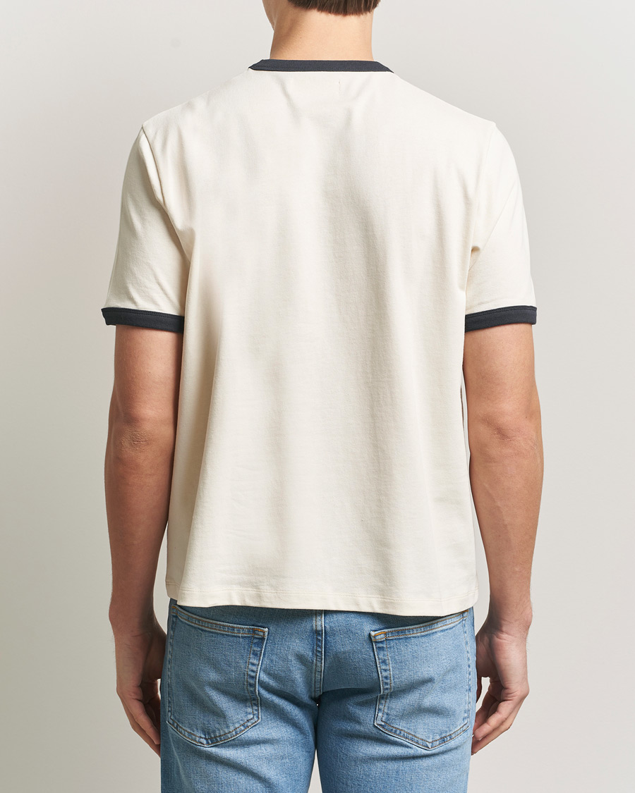 Men | T-Shirts | Jeanerica | Ringer Crew Neck T-Shirt Off White