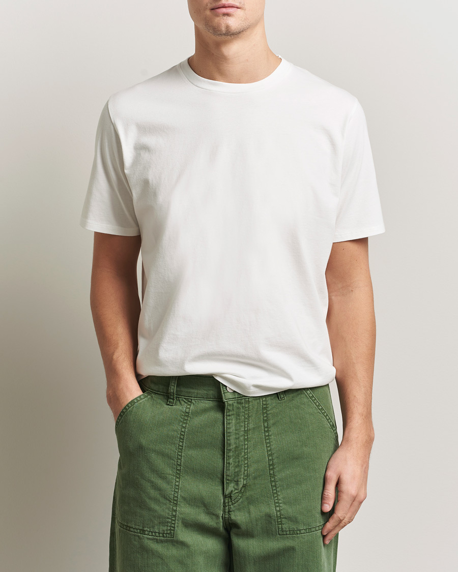 Men | T-Shirts | Jeanerica | Delon Crew Neck T-Shirt Natural White