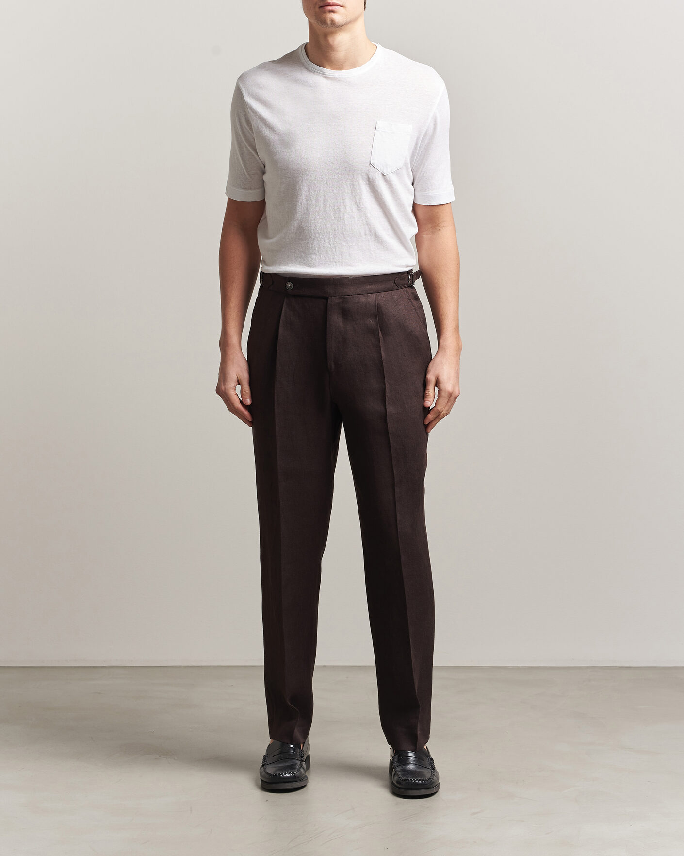 Men | T-Shirts | Massimo Alba | Panarea Cotton/Linen T-Shirt White