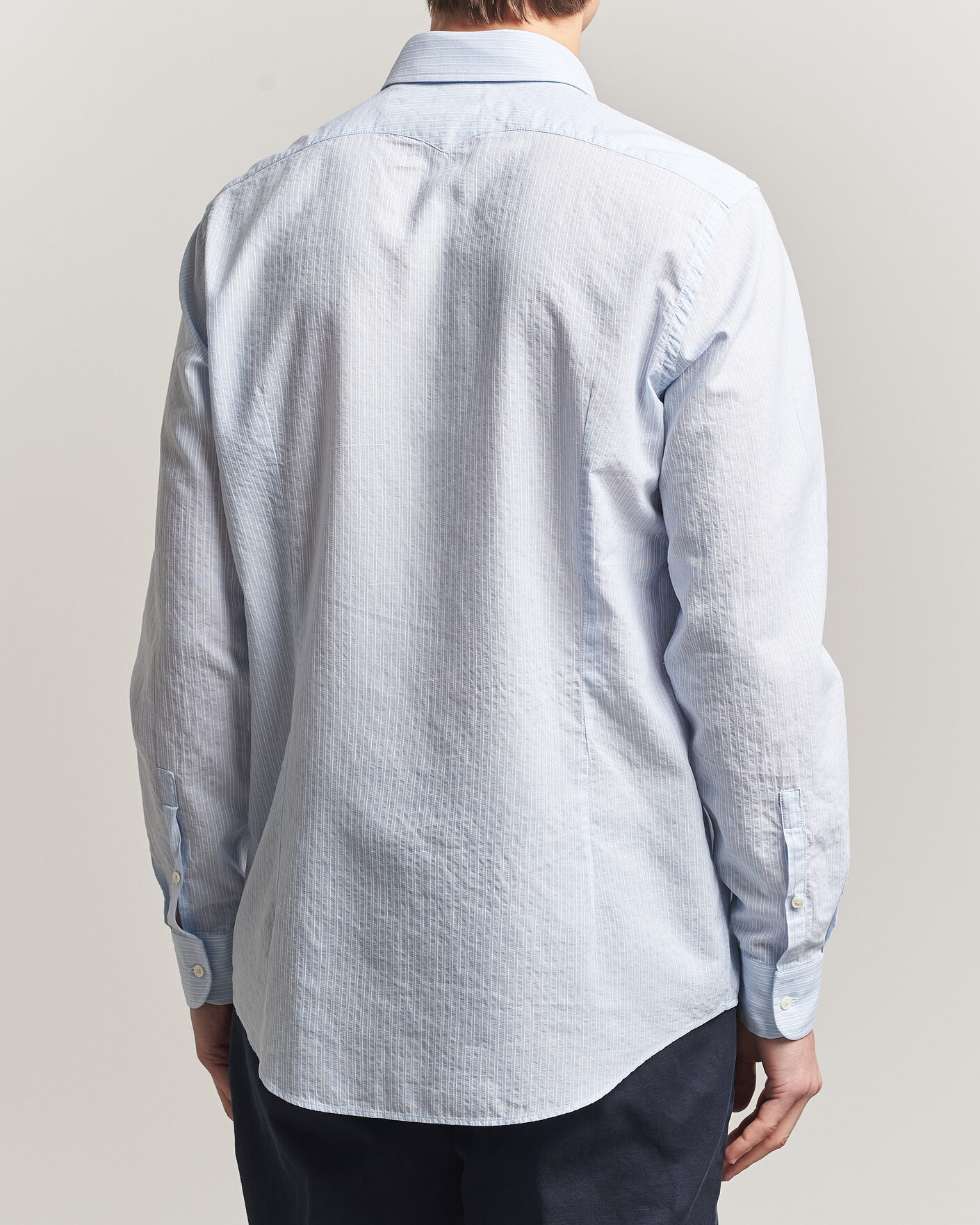 Men | Shirts | Massimo Alba | Genova Striped Shirt Sky Blue