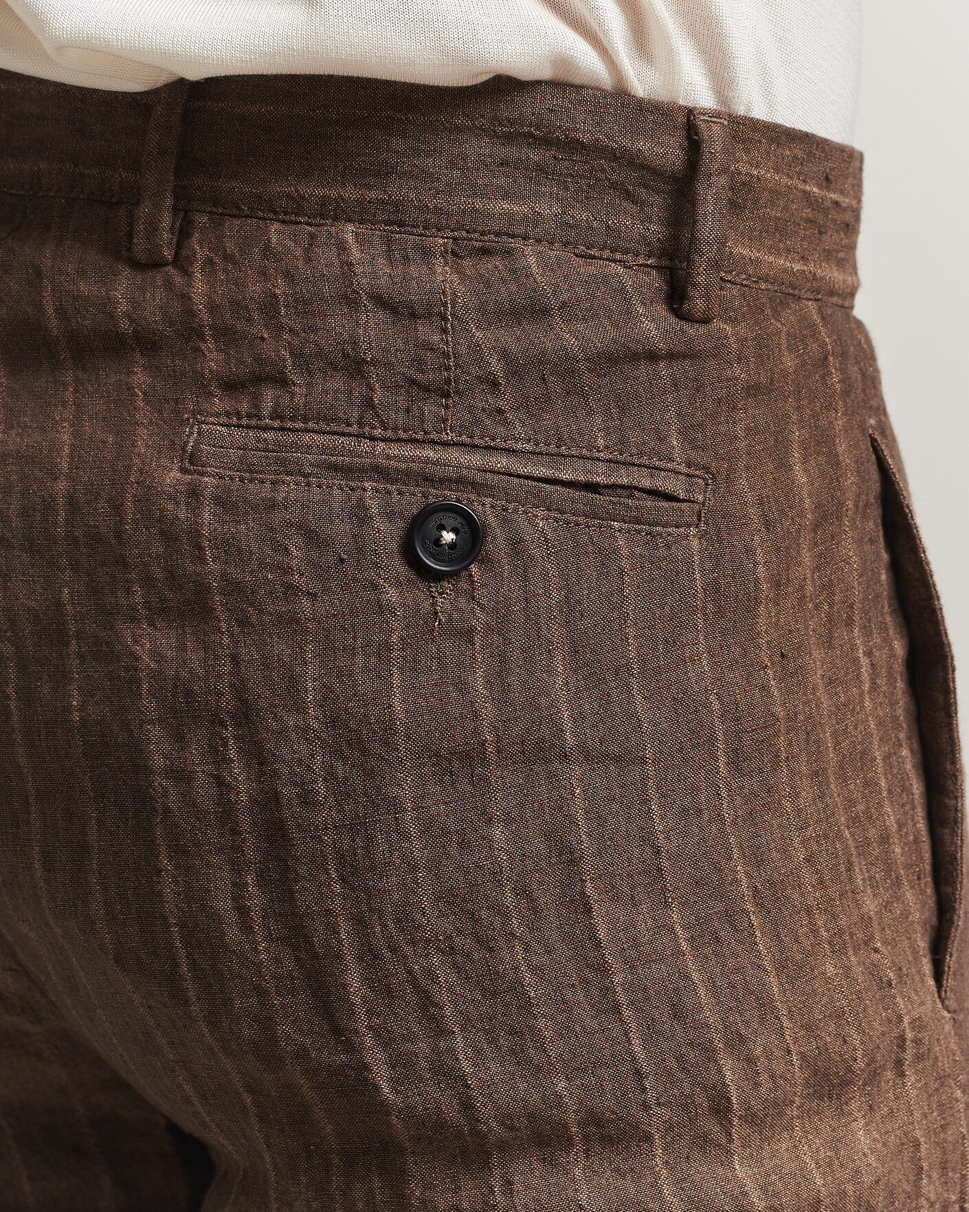 Men | Suits | Massimo Alba | Sloop Linen Suit Brown Pinstripe