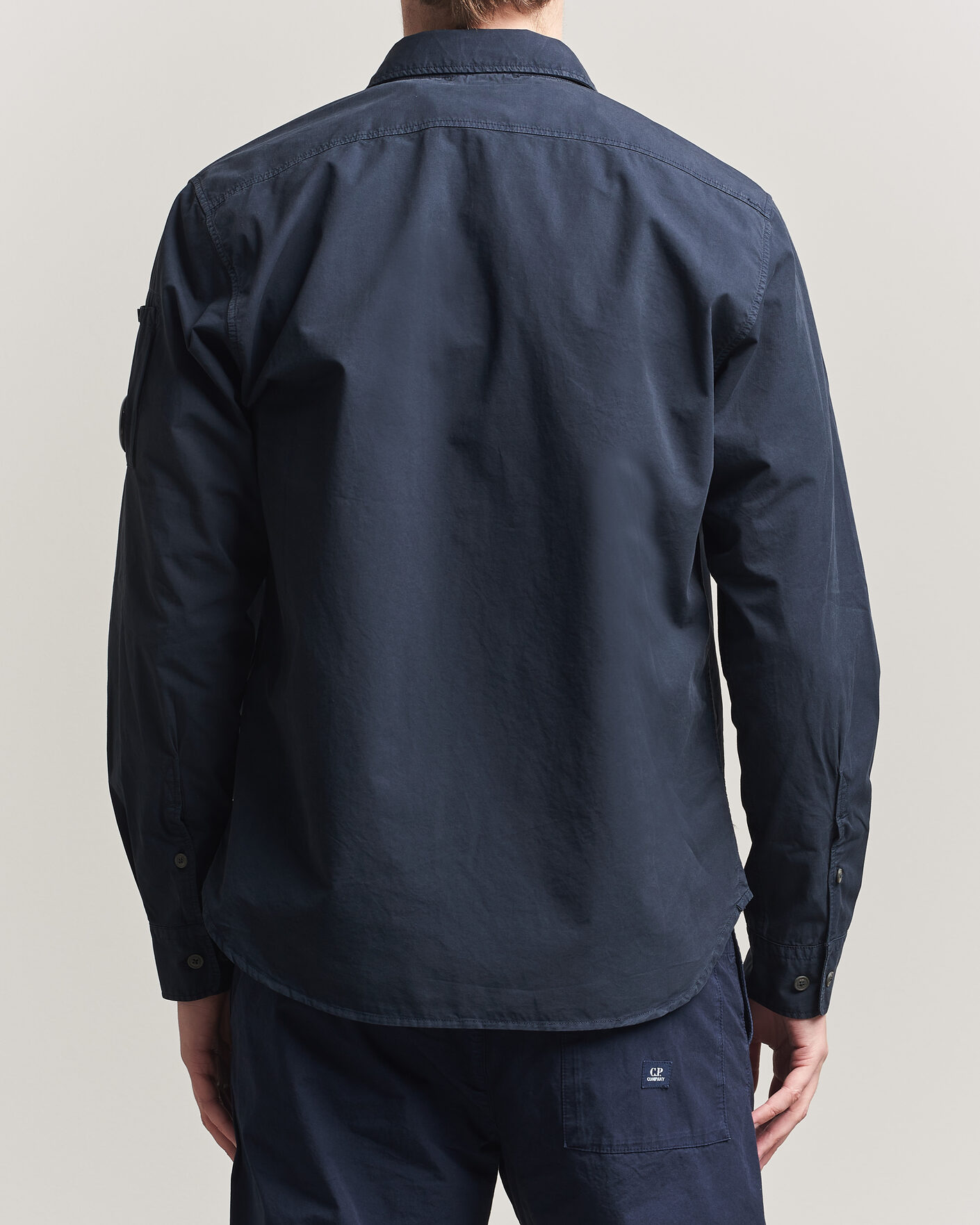 Men | Shirts | C.P. Company | Organic Gabardine Pocket Shirt Navy