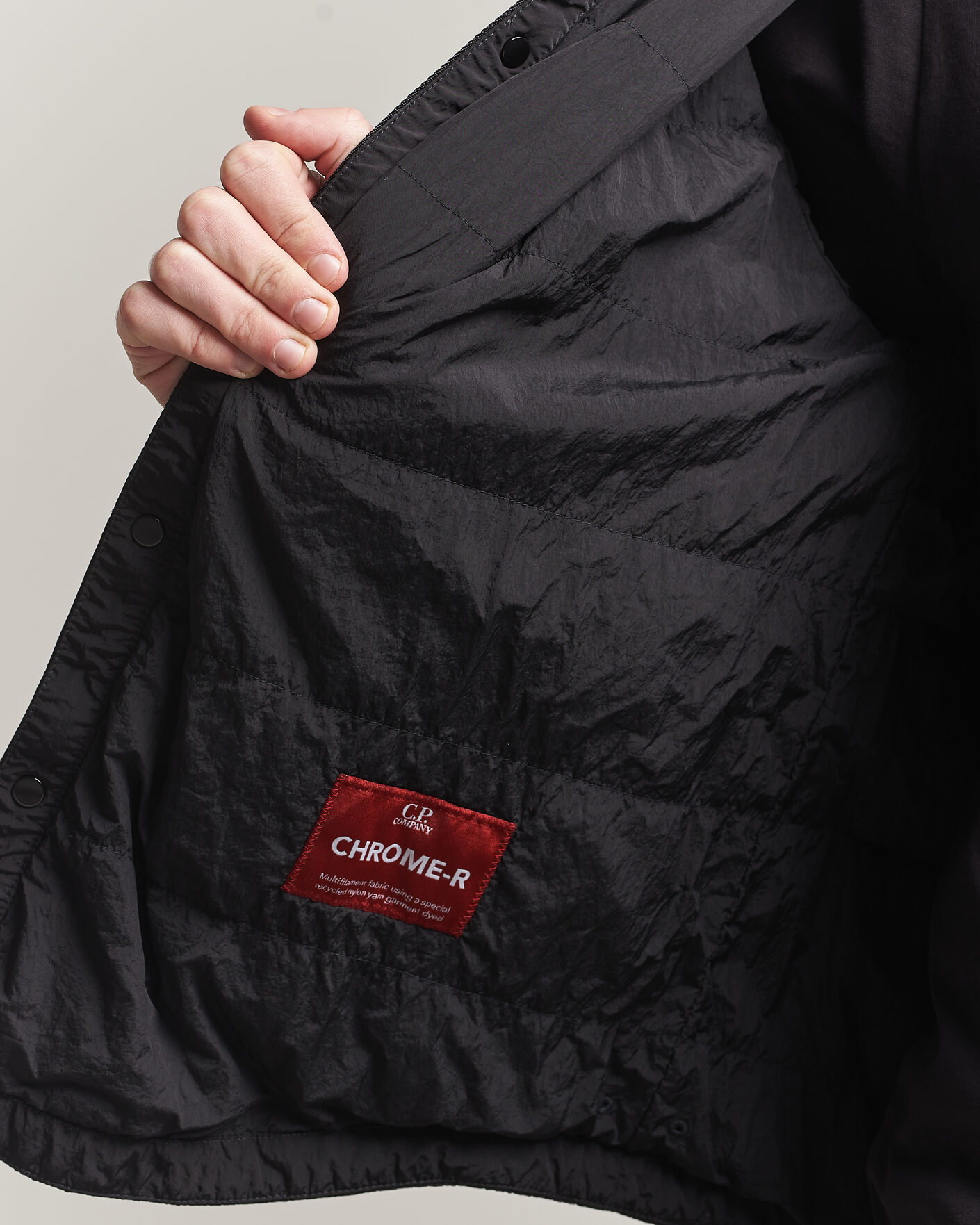Men | Coats & Jackets | C.P. Company | Chrome R Padded Shirt Jacket Black