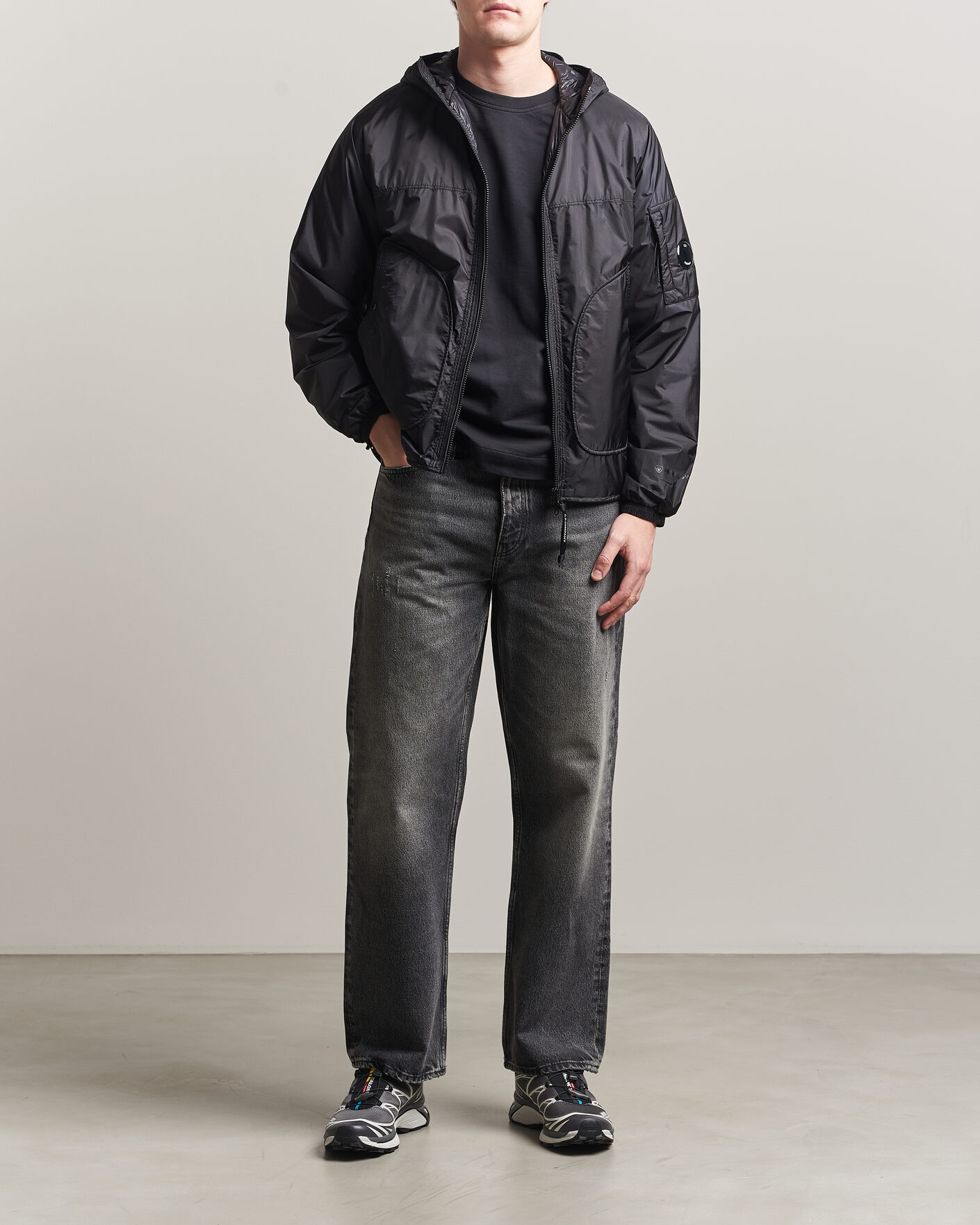 C.P. Company Nada Shield Primaloft Padded Hood Jacket Black at