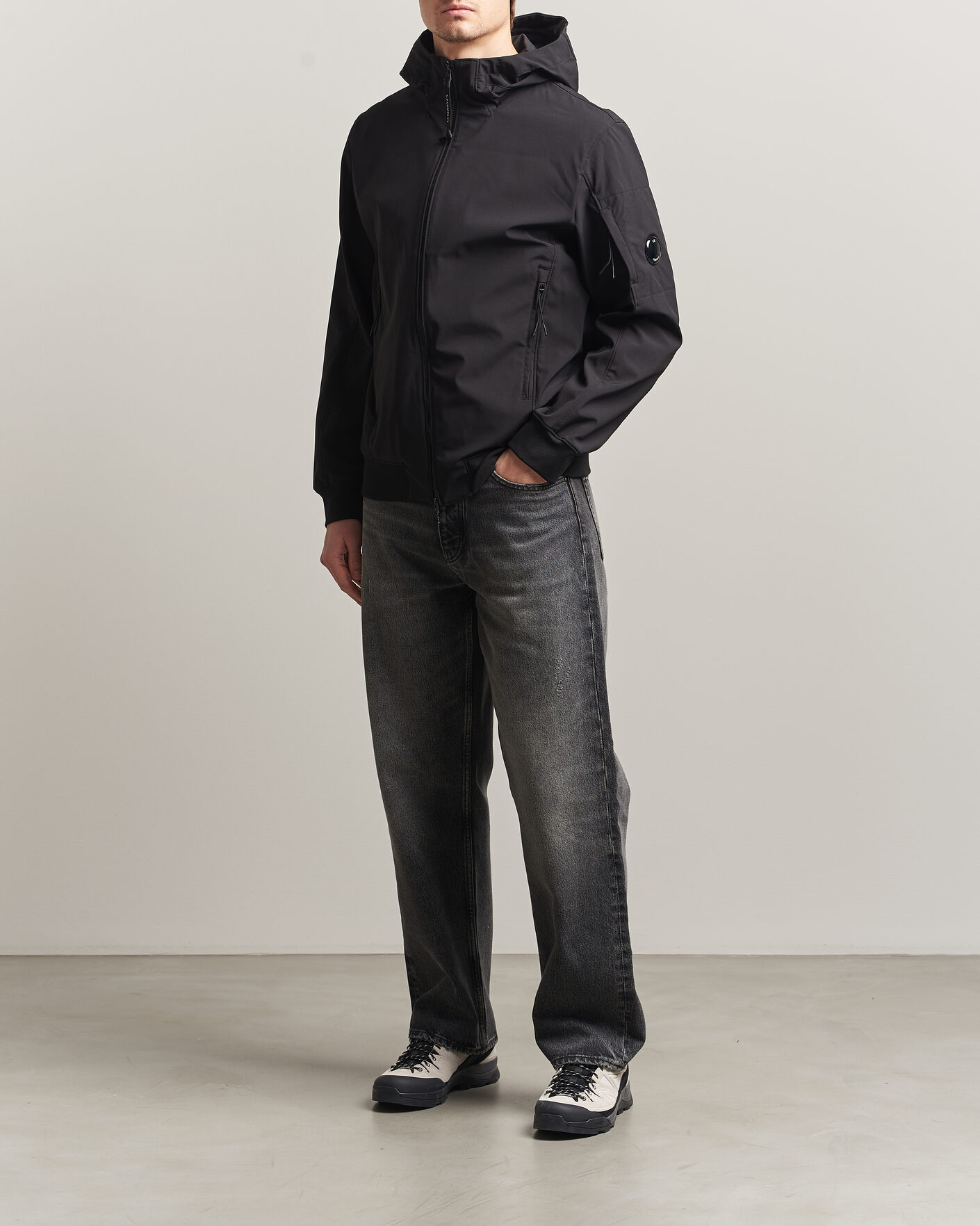 Men | Coats & Jackets | C.P. Company | Shell R Hooded Jacket Black