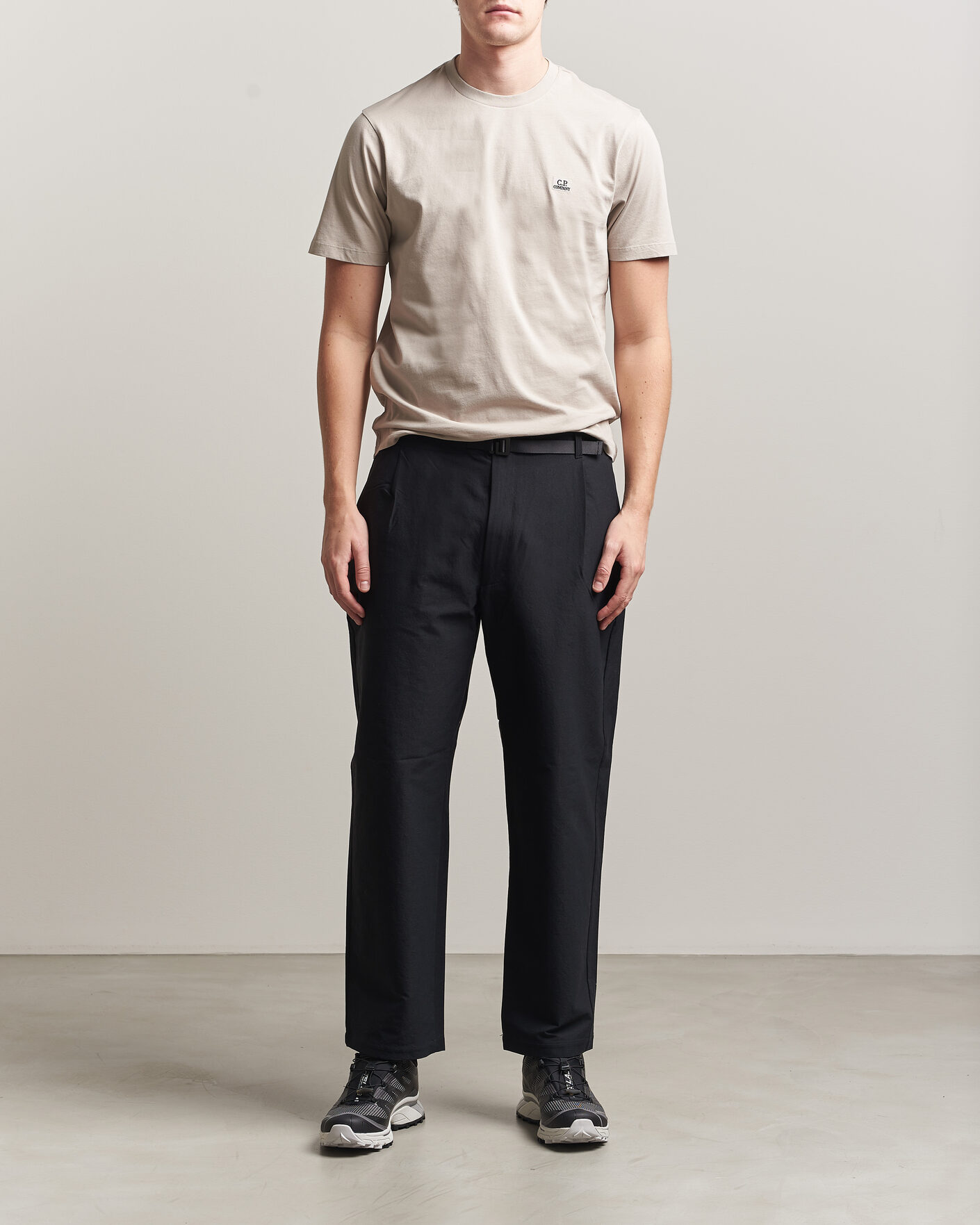 Men | T-Shirts | C.P. Company | Short Sleeve Small Logo T-Shirt Light Grey