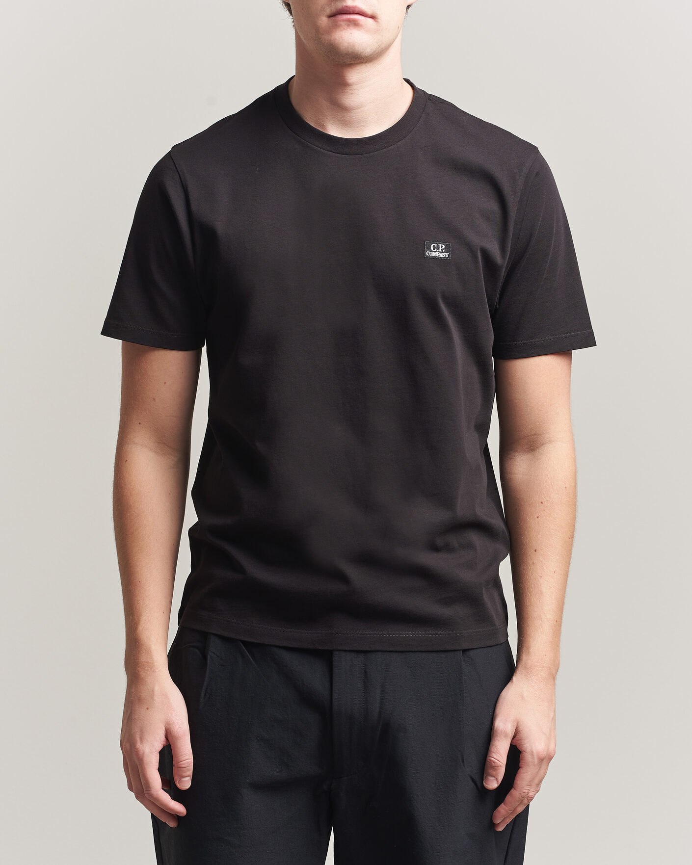 Men | T-Shirts | C.P. Company | Short Sleeve Small Logo T-Shirt Black