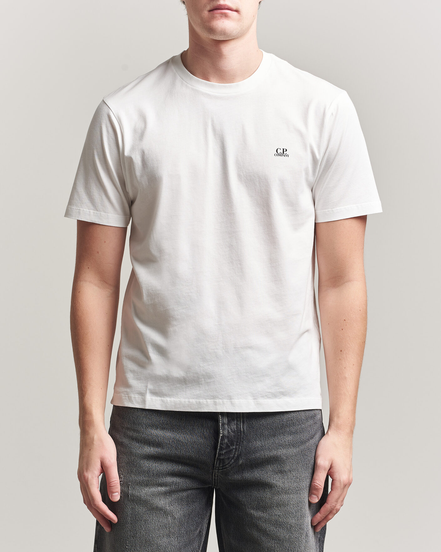 Men | T-Shirts | C.P. Company | Short Sleeve Back Print T-Shirt White