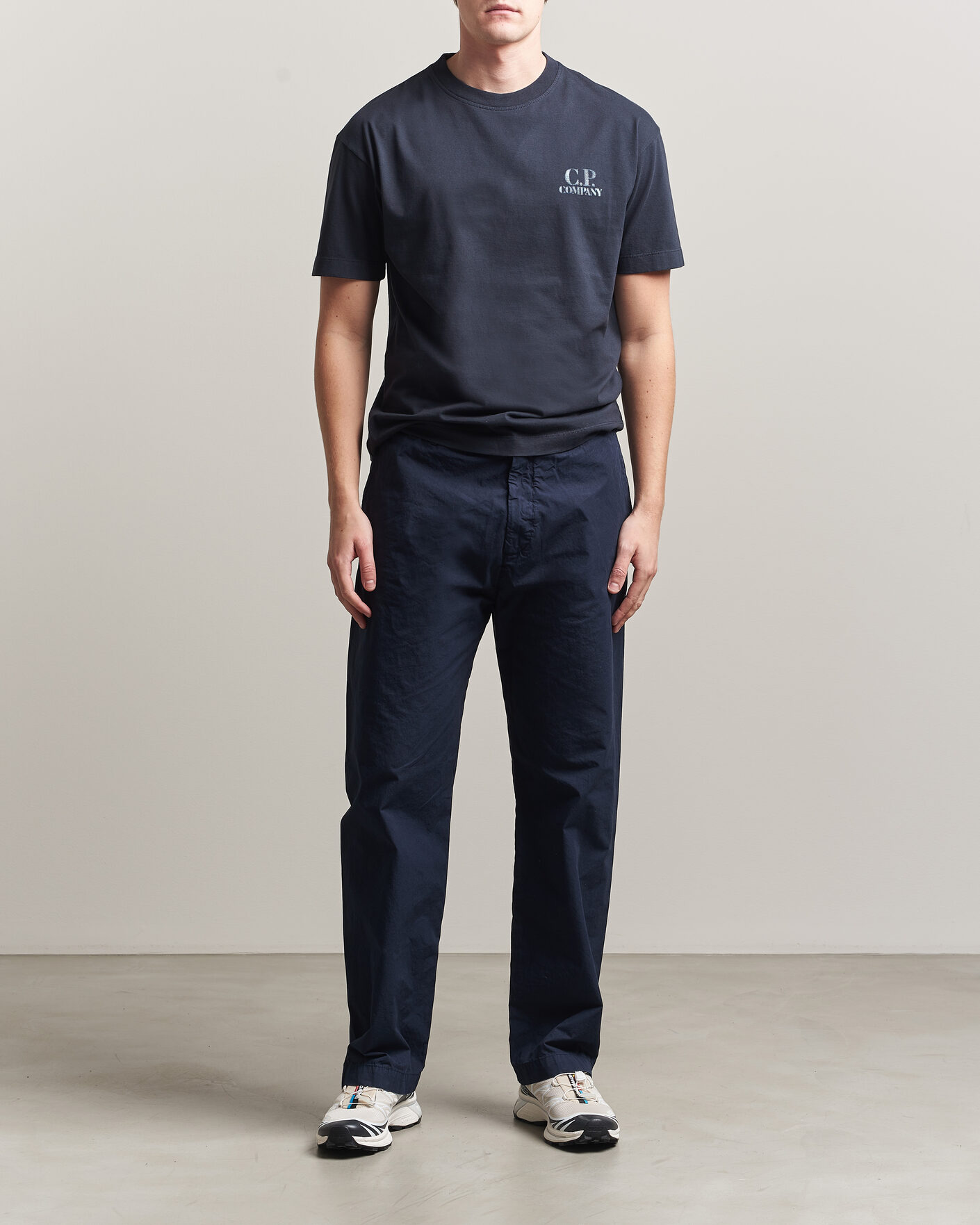 Men | T-Shirts | C.P. Company | Short Sleeve Back Print T-Shirt Navy