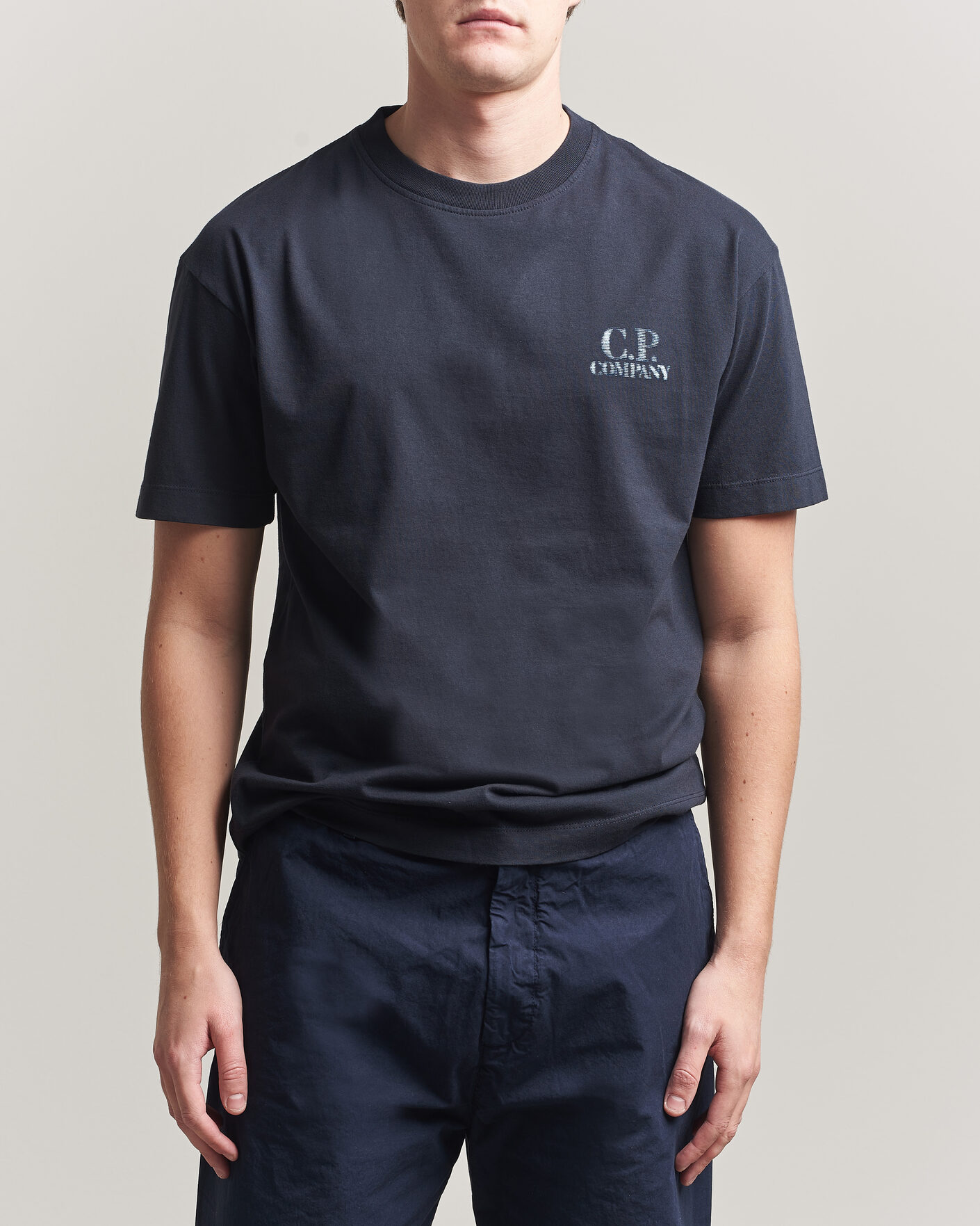 Men | T-Shirts | C.P. Company | Short Sleeve Back Print T-Shirt Navy